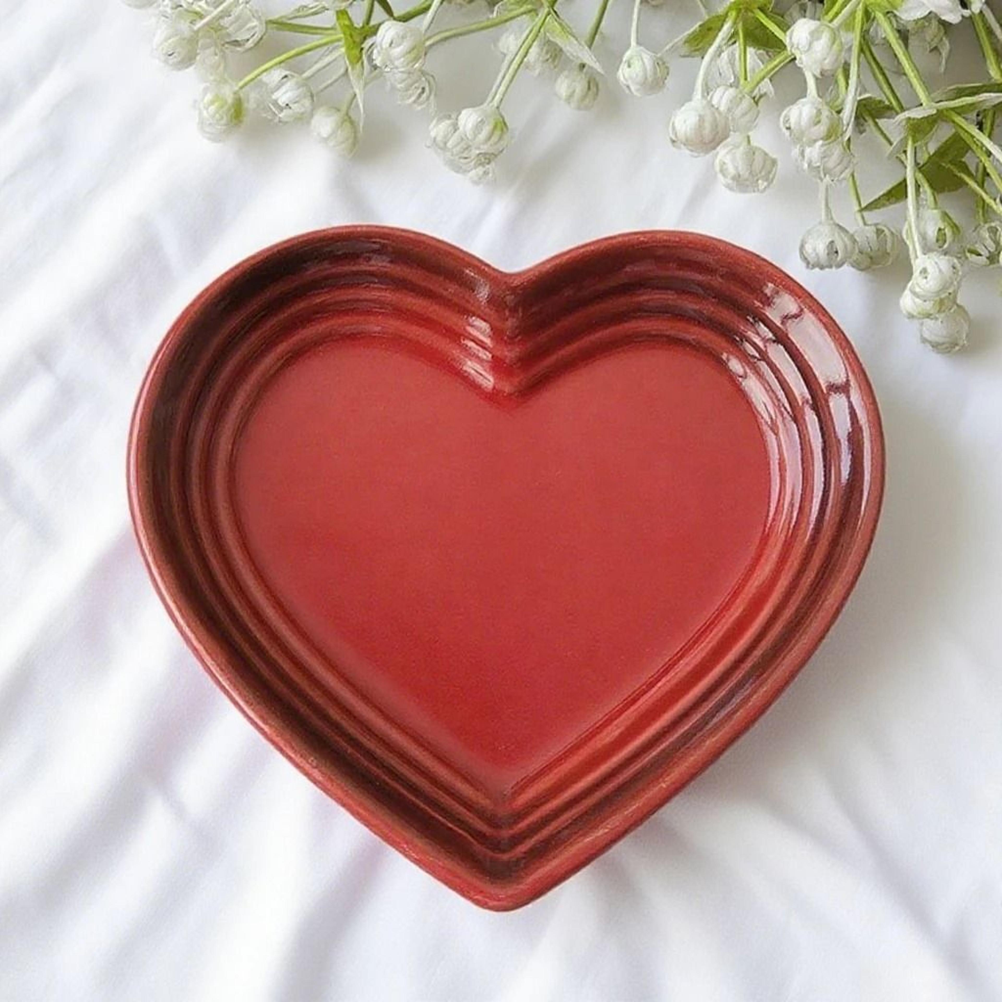 Gradient HeartShaped Ceramic Pet Bowl 5