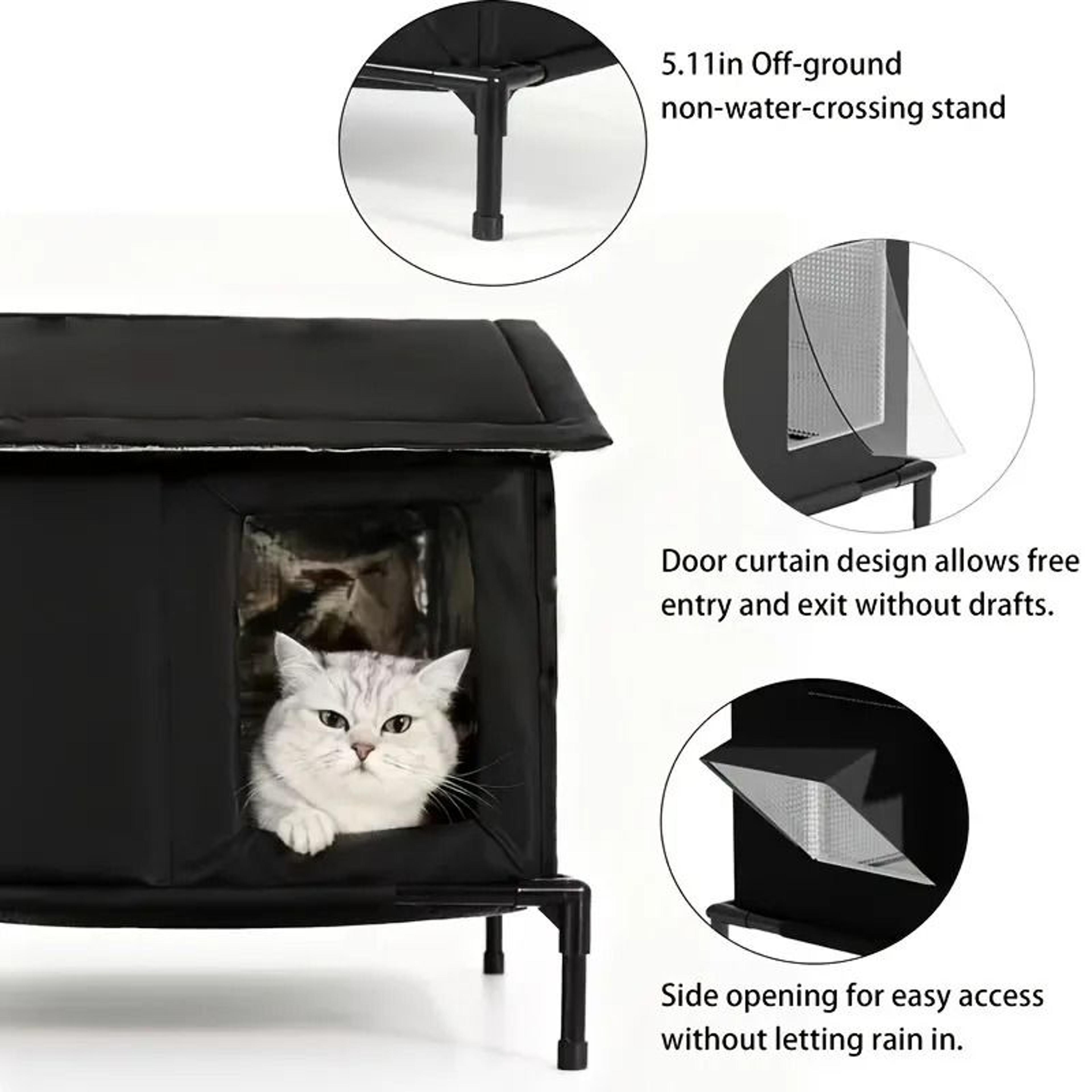Elevated Outdoor Insulated Stray Cat Shelter 3
