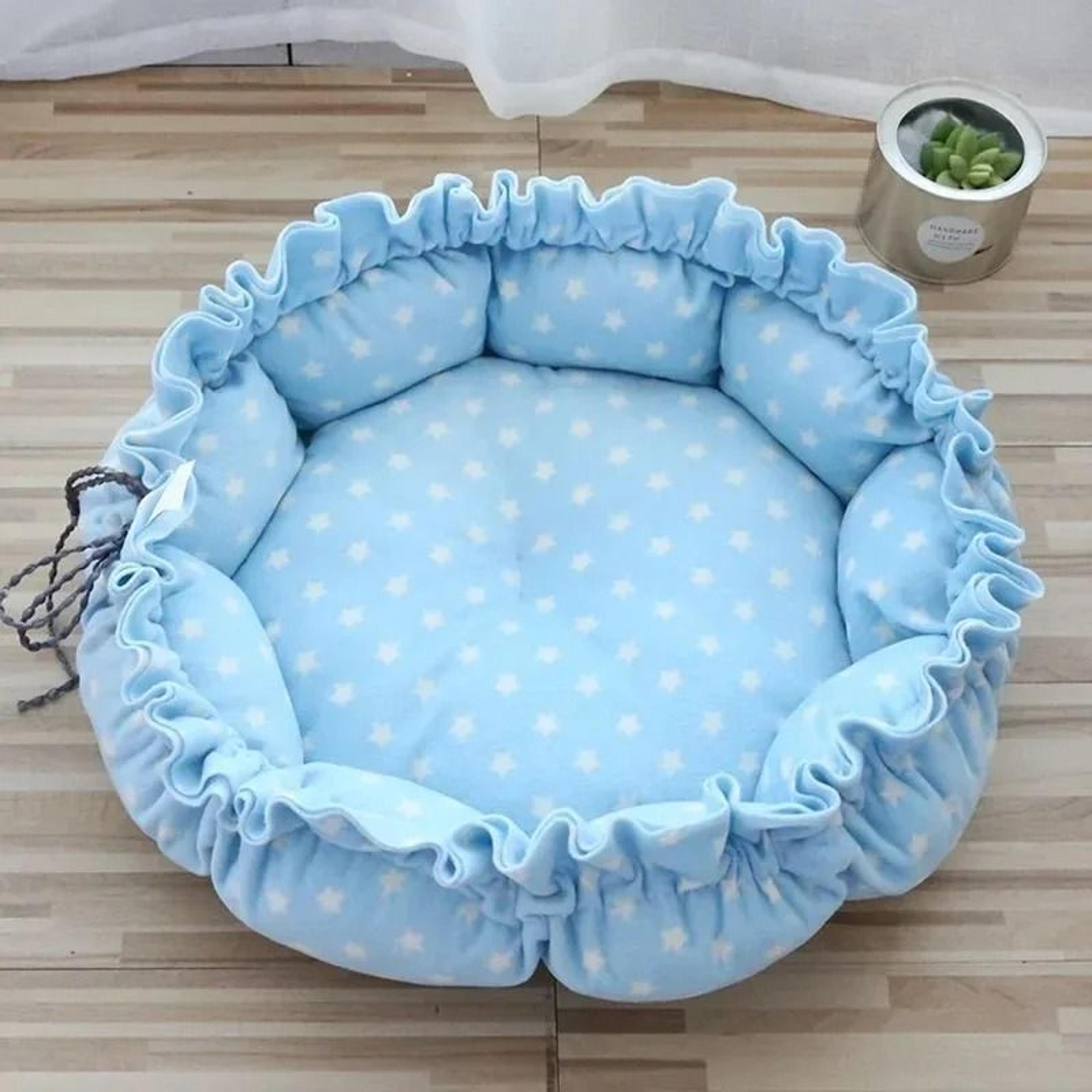 Plush Nesting Donut Pet Bed  Cushion Basket 9
