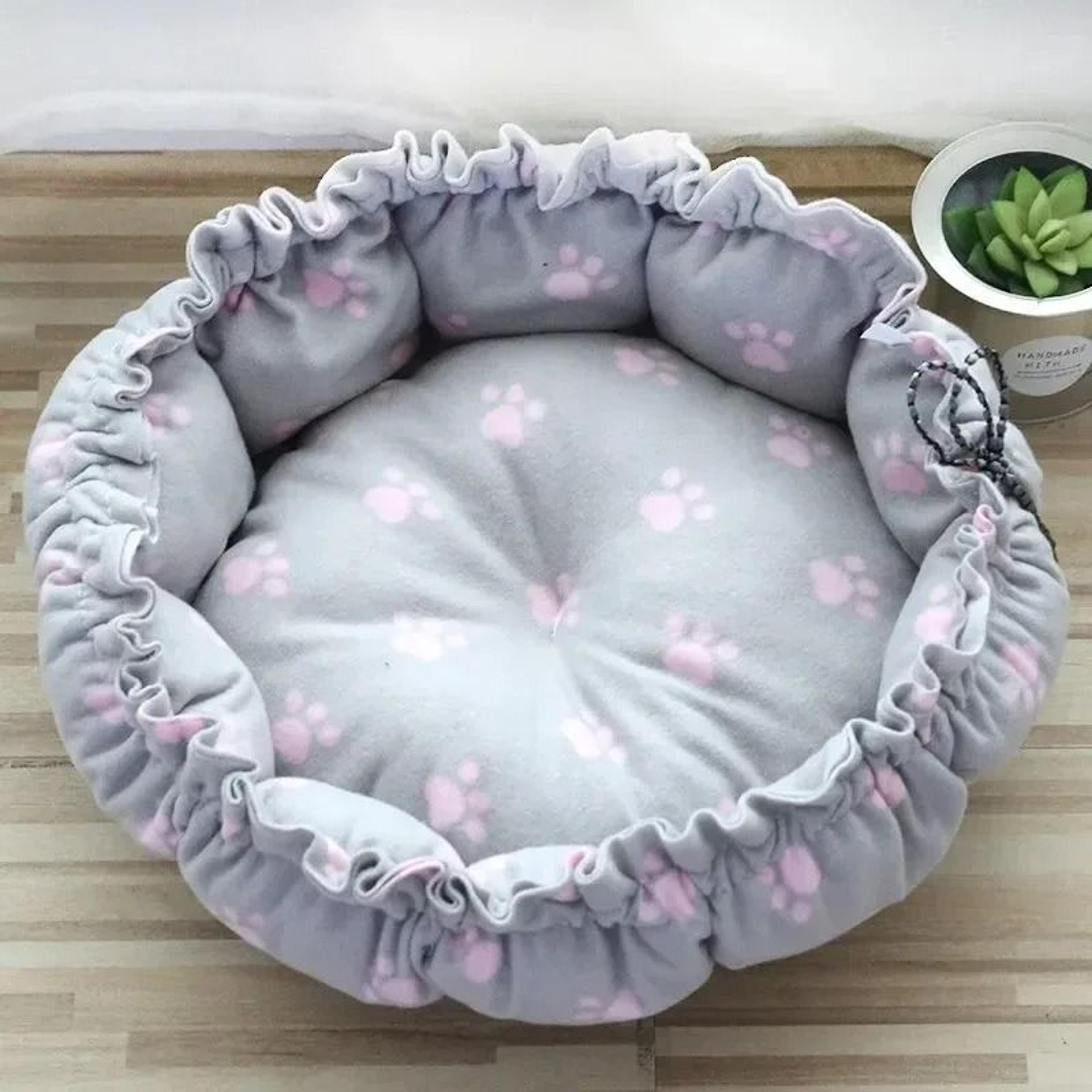 Plush Nesting Donut Pet Bed  Cushion Basket 7