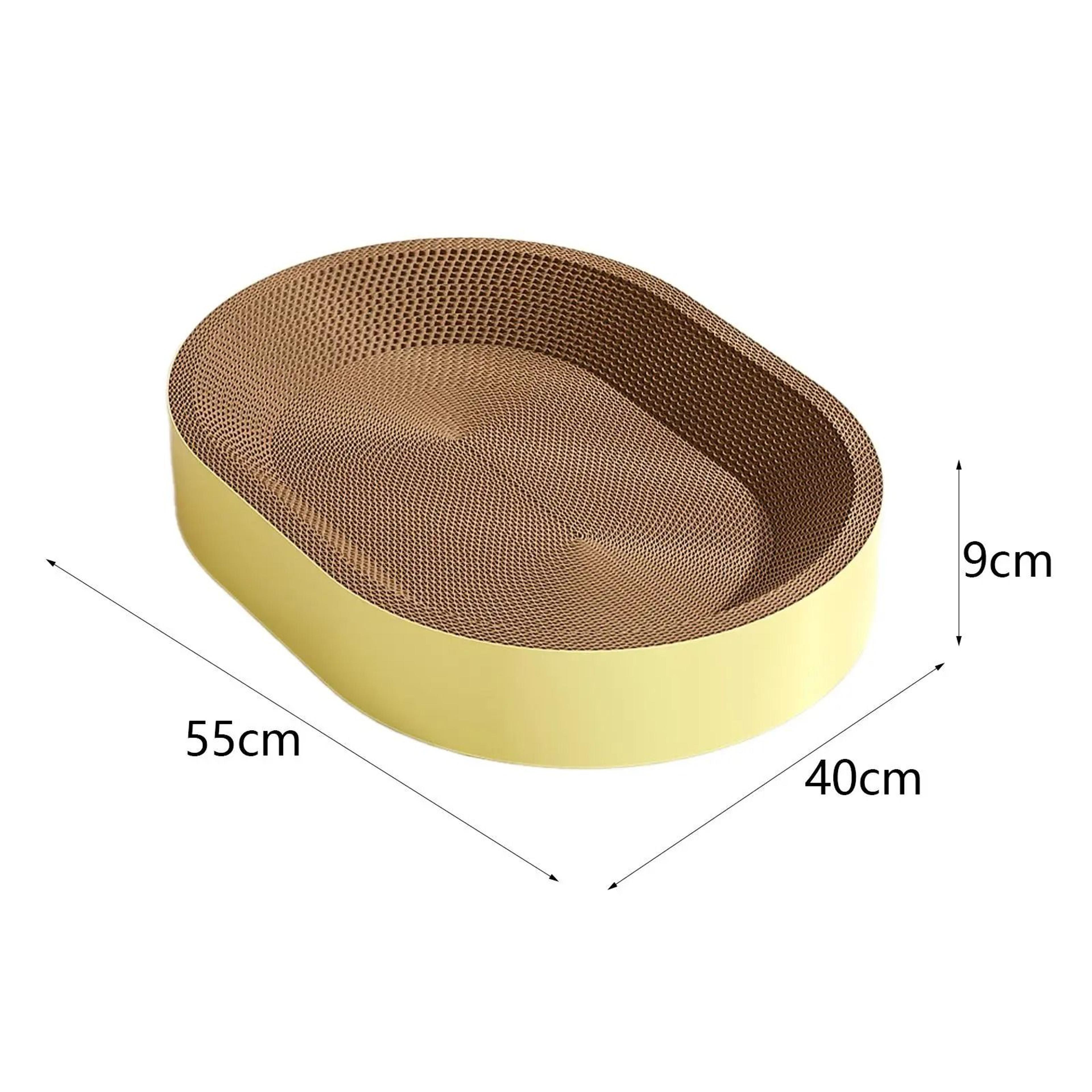 Ergonomic Oval Corrugated Cat Scratcher Bowl  Lounge Bed 5