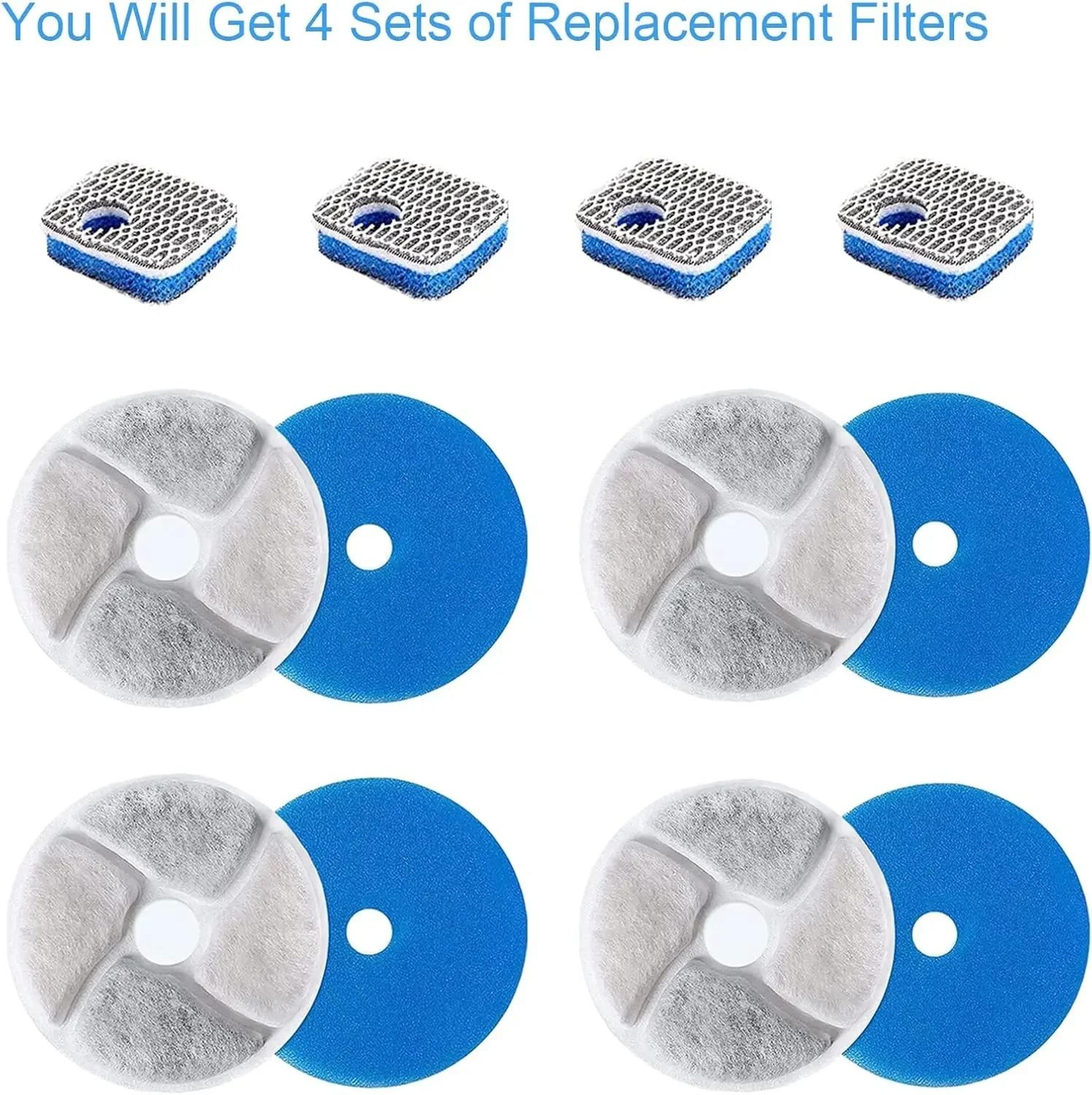 universal multi-stage replacement carbon filters for flower pet fountains