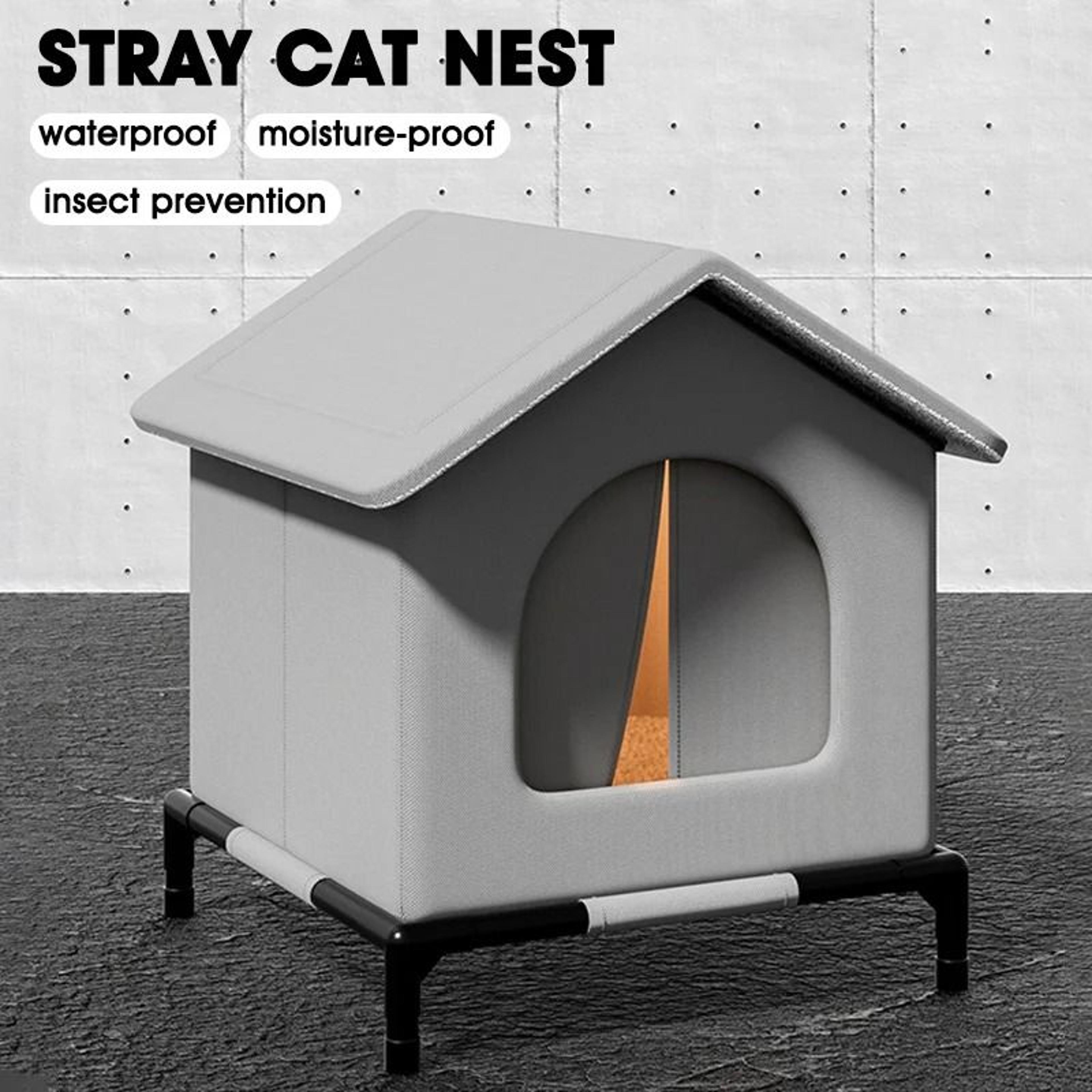 Waterproof Insulated Outdoor Cat Shelter  Stray Pet House 1