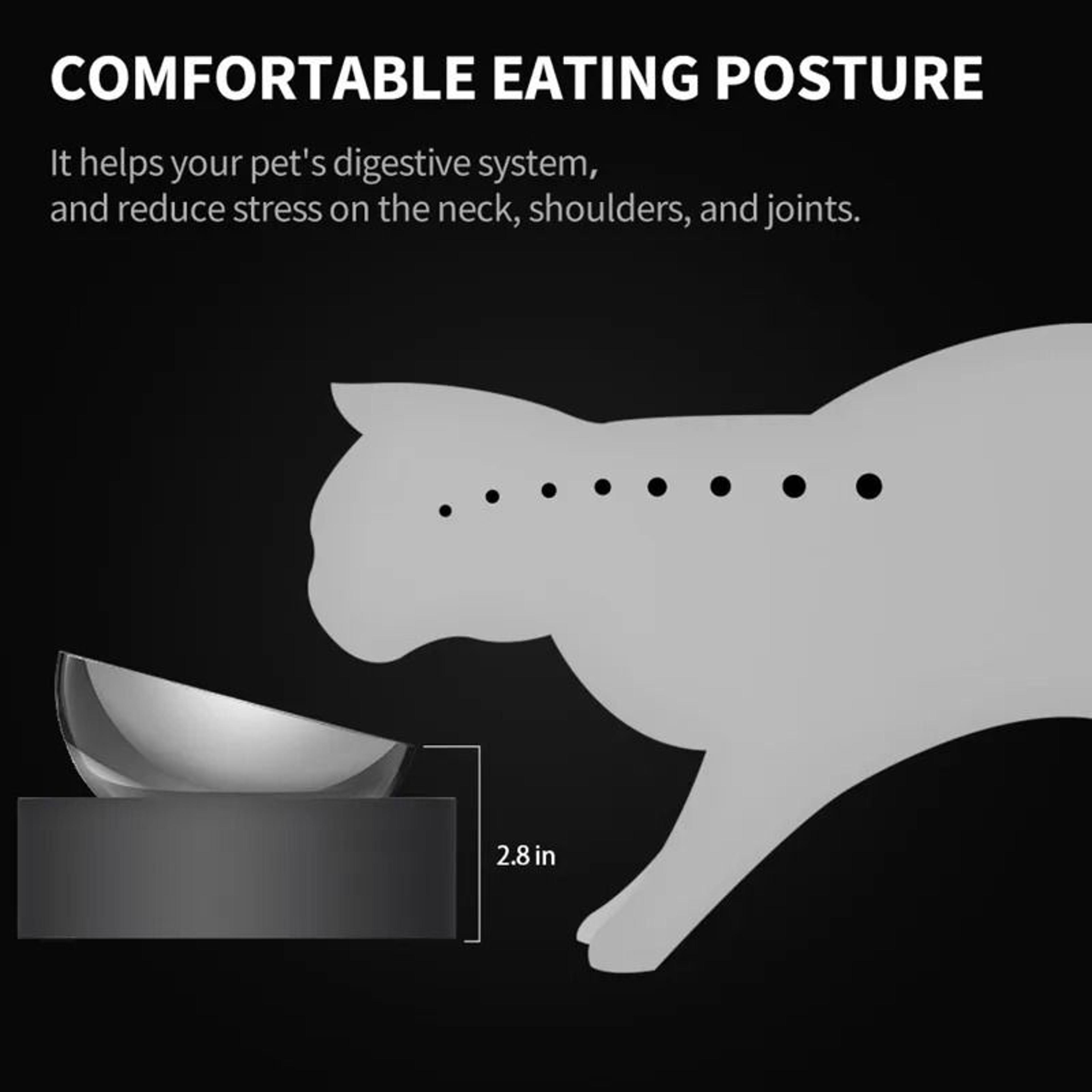 PETKIT Stainless Steel Adjustable Double Pet Feeding Bowl 5