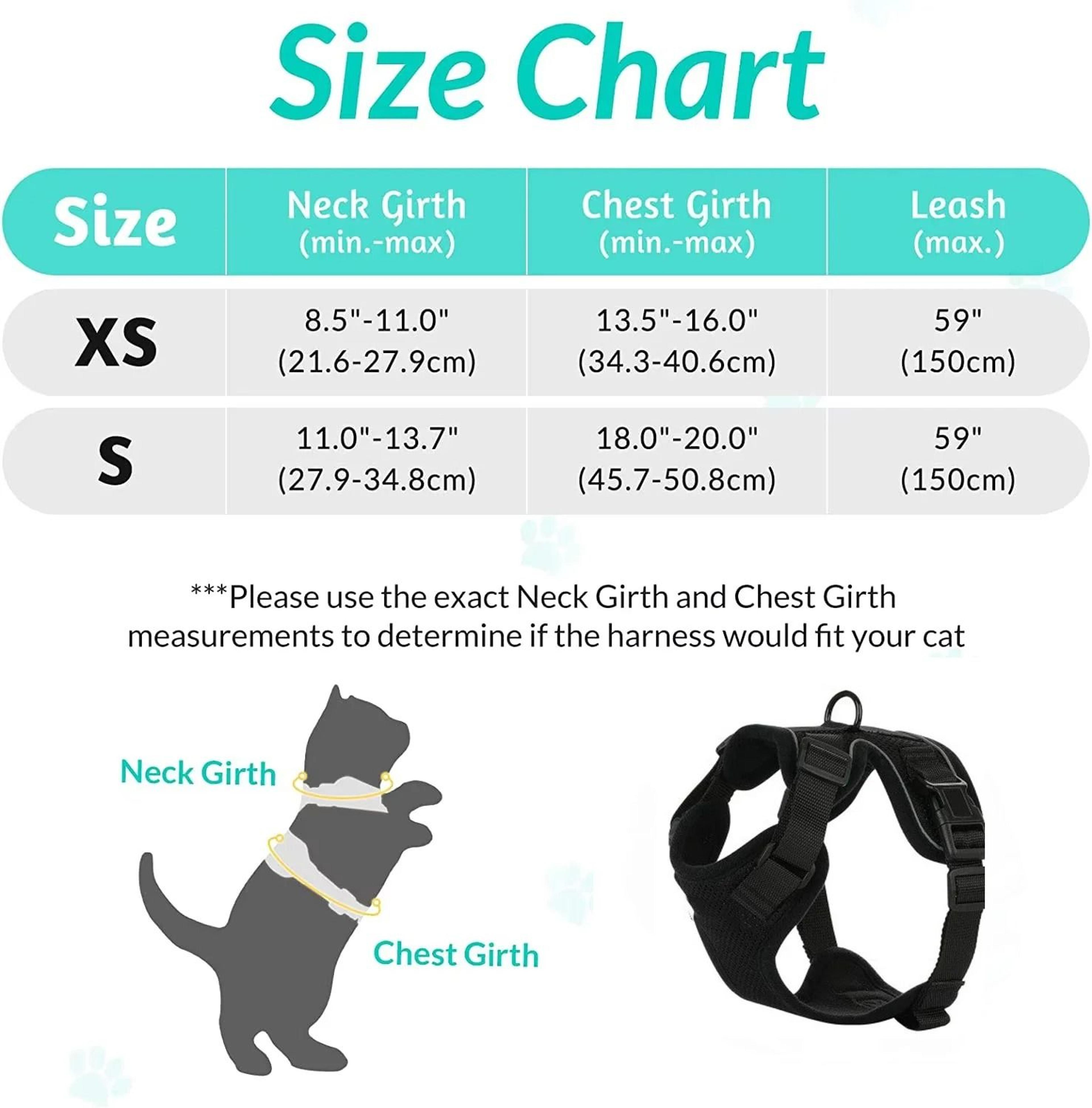 EscapeProof Reflective Cat Harness  Leash Set 1