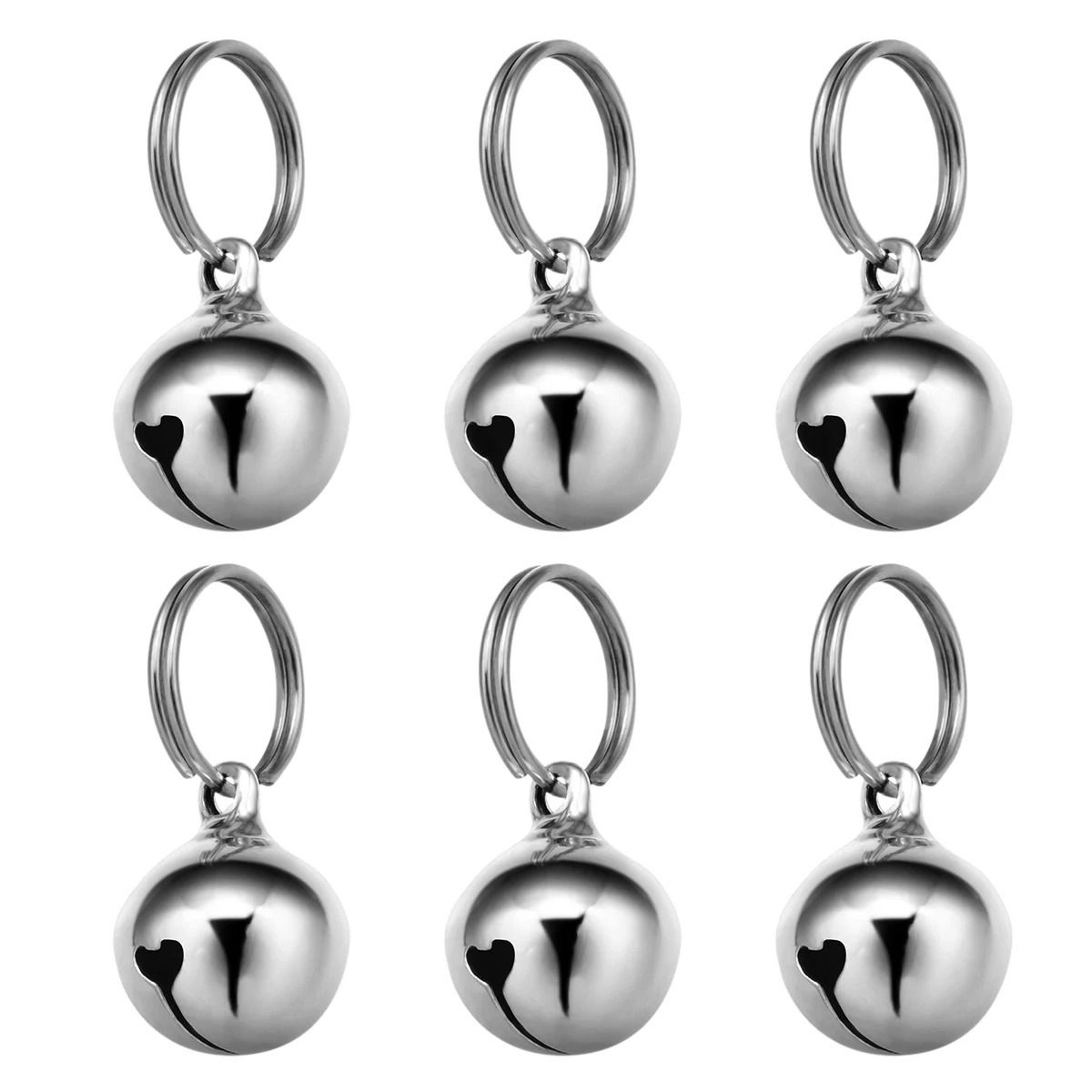 multiuse plated copper pet bell pendants with key rings