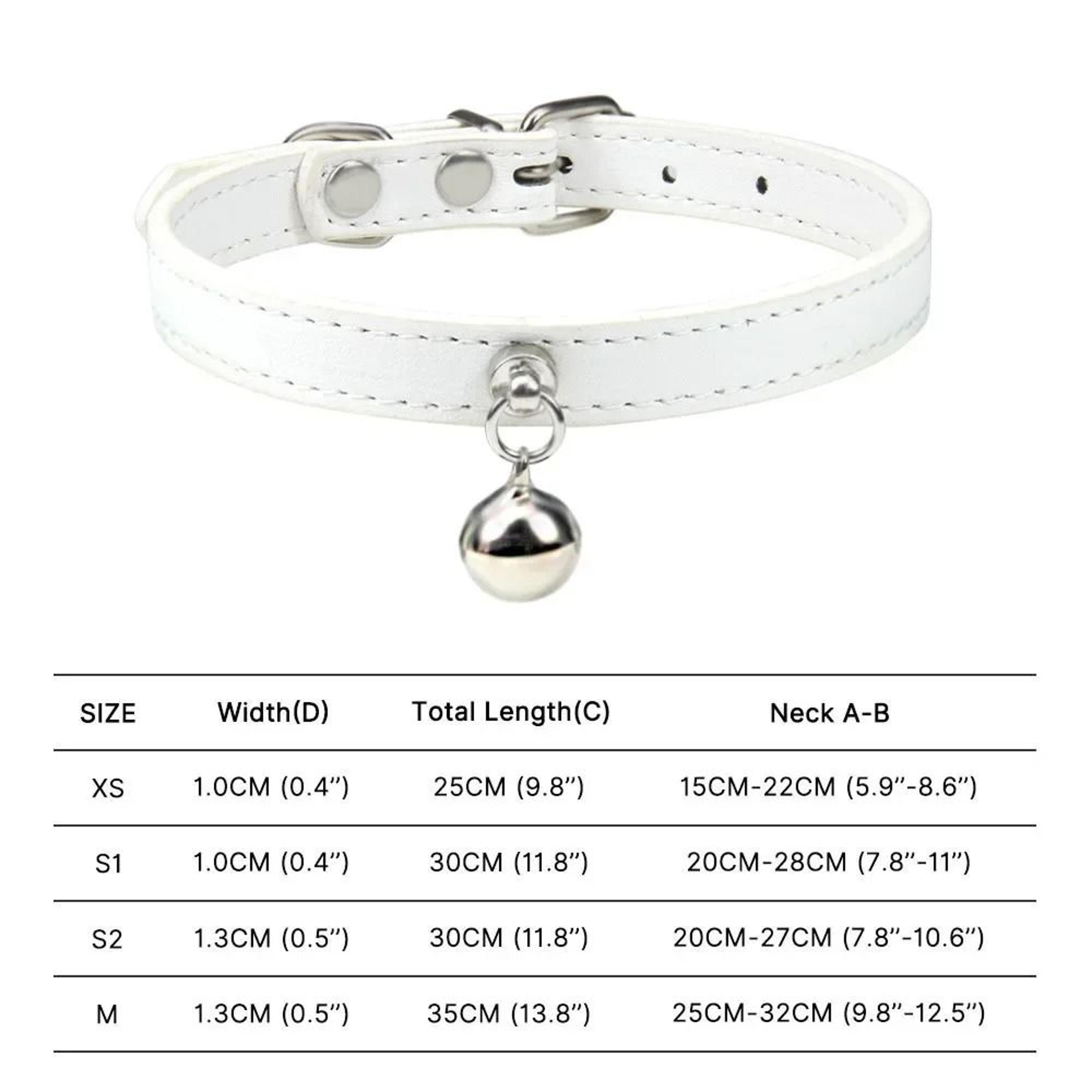 Colorful Adjustable Leather Pet Collar With Bell 9