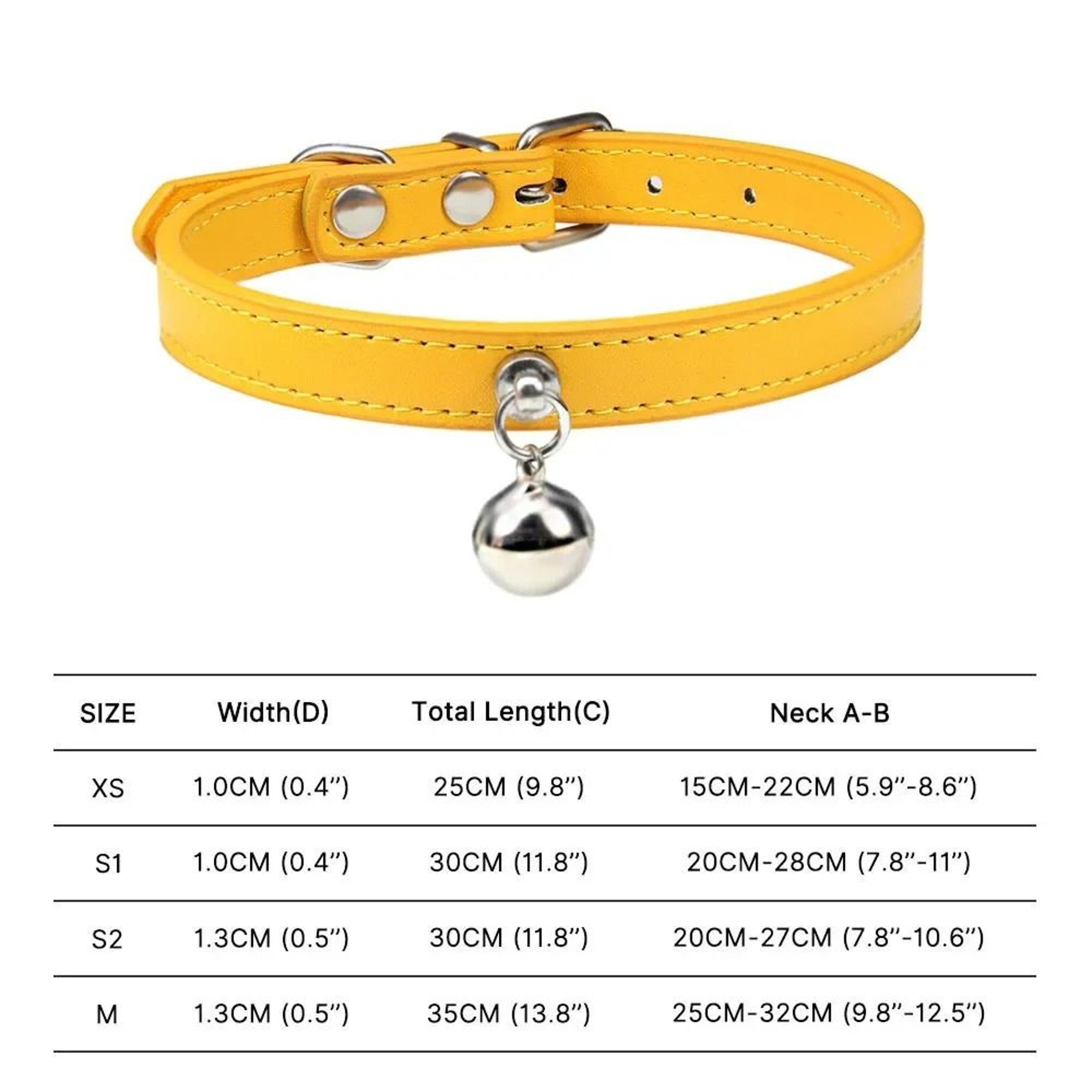 Colorful Adjustable Leather Pet Collar With Bell 13