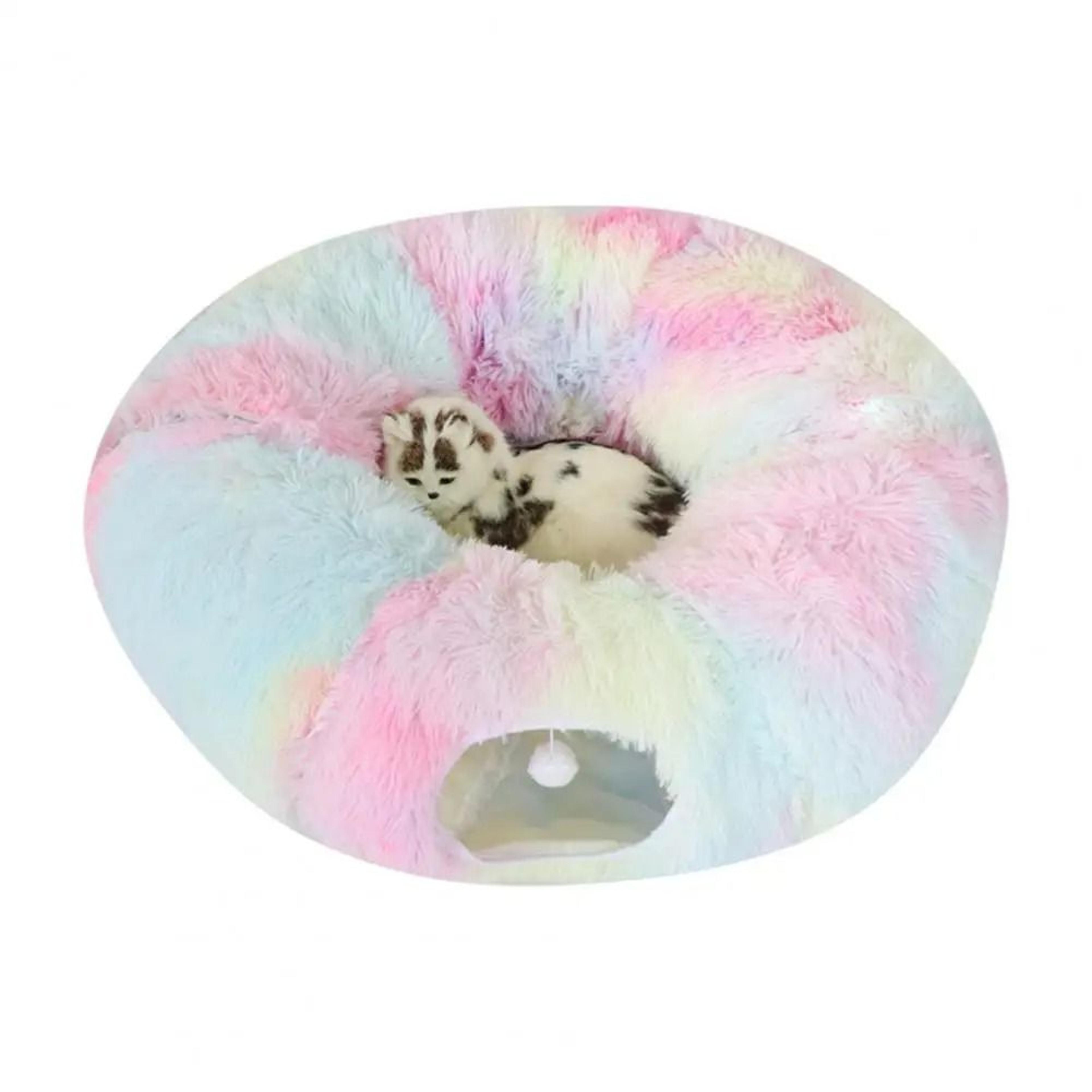 Plush Donut Cat Tunnel Bed 11