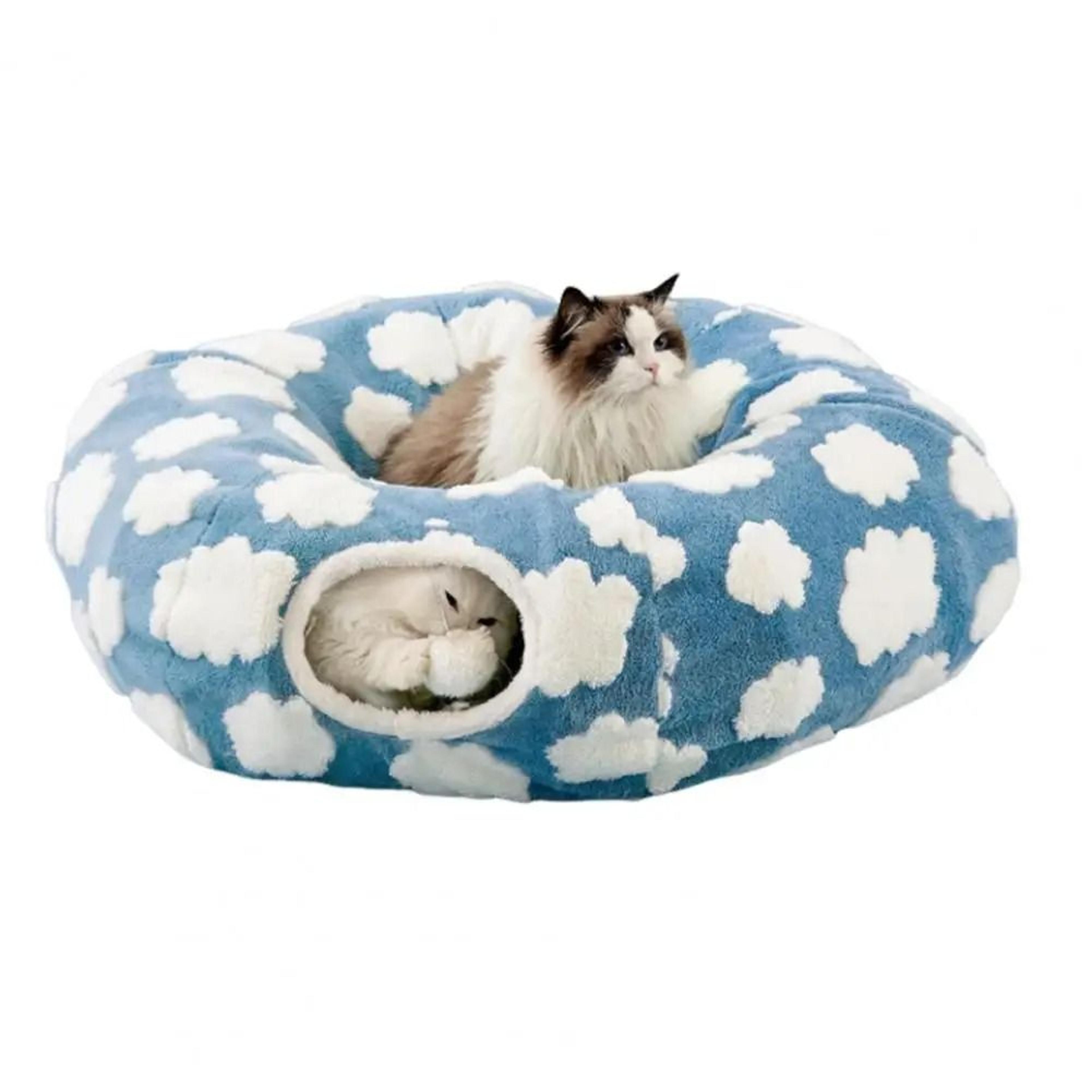 Plush Donut Cat Tunnel Bed 7