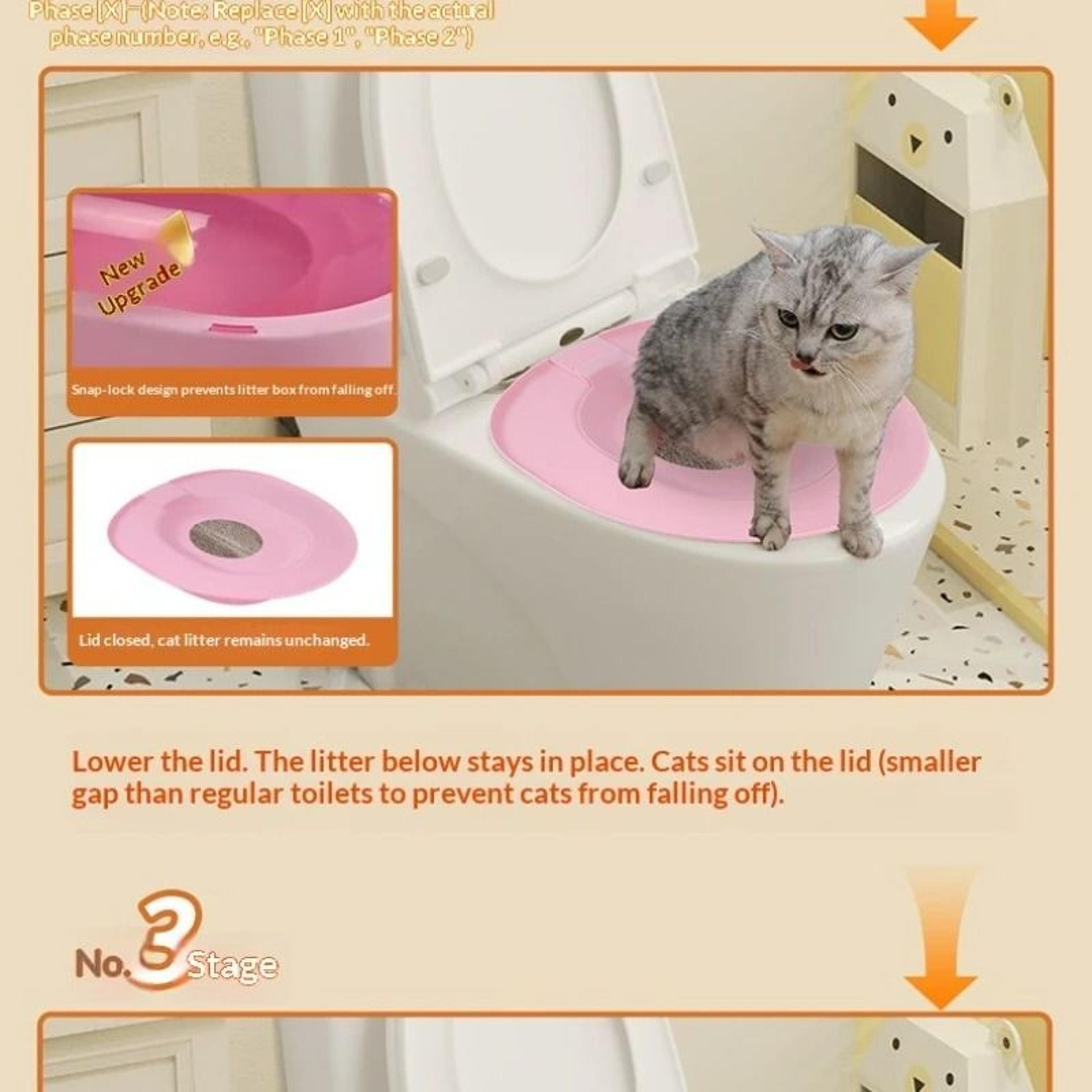 Reusable Plastic Cat Toilet Training Kit 2