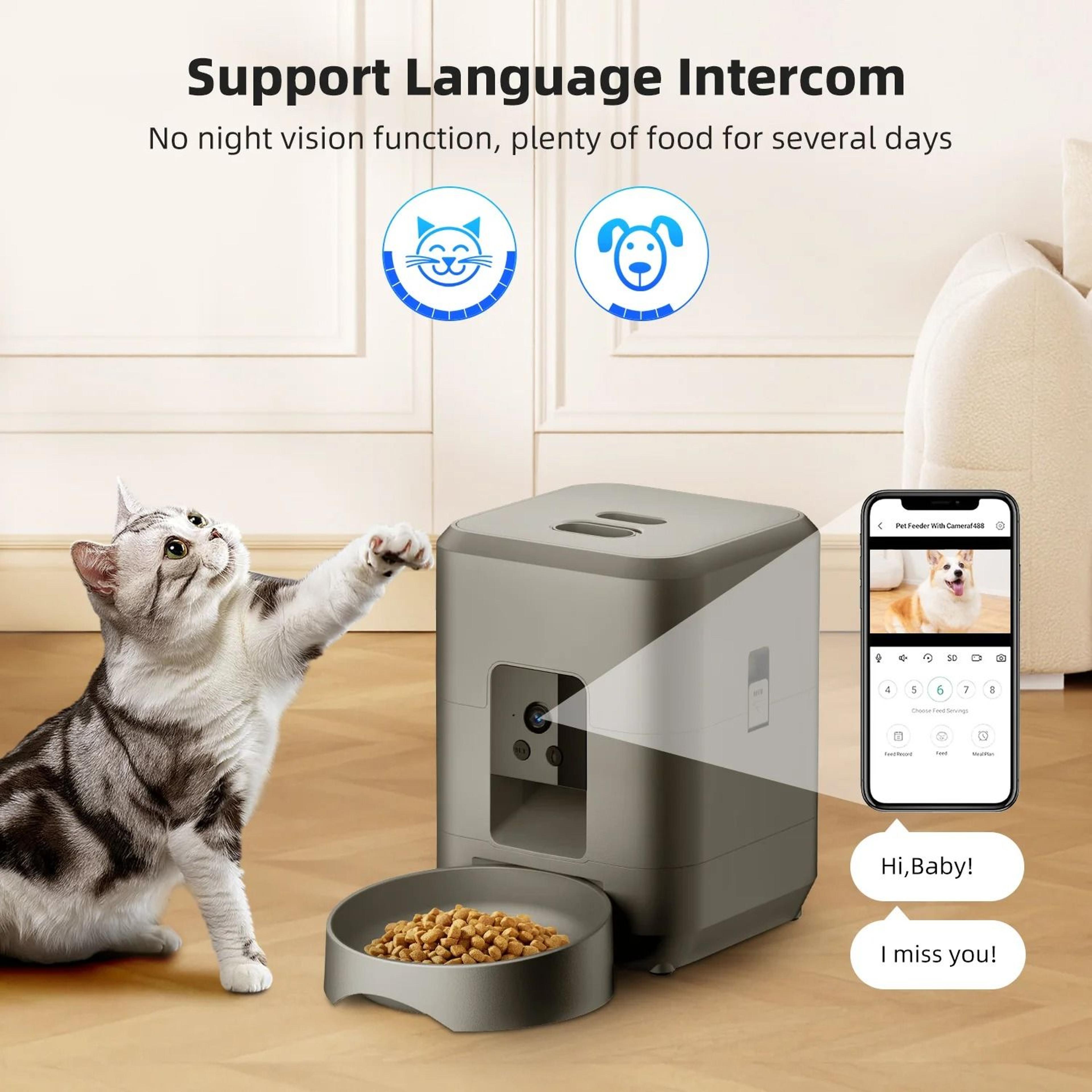 2L PushButton WiFi Camera Smart Pet Feeder 1