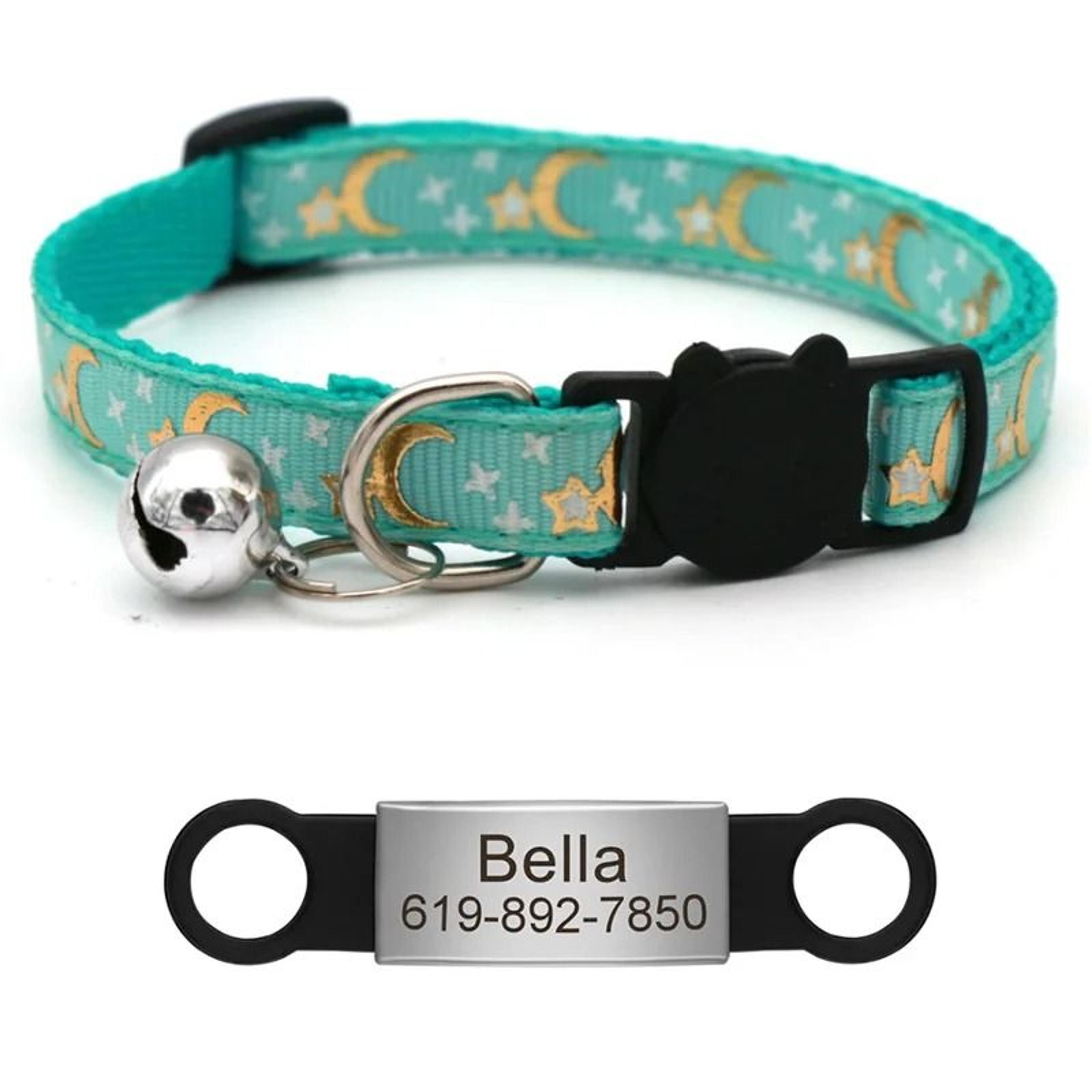 Customized Reflective Star Moon Cat Collar 9