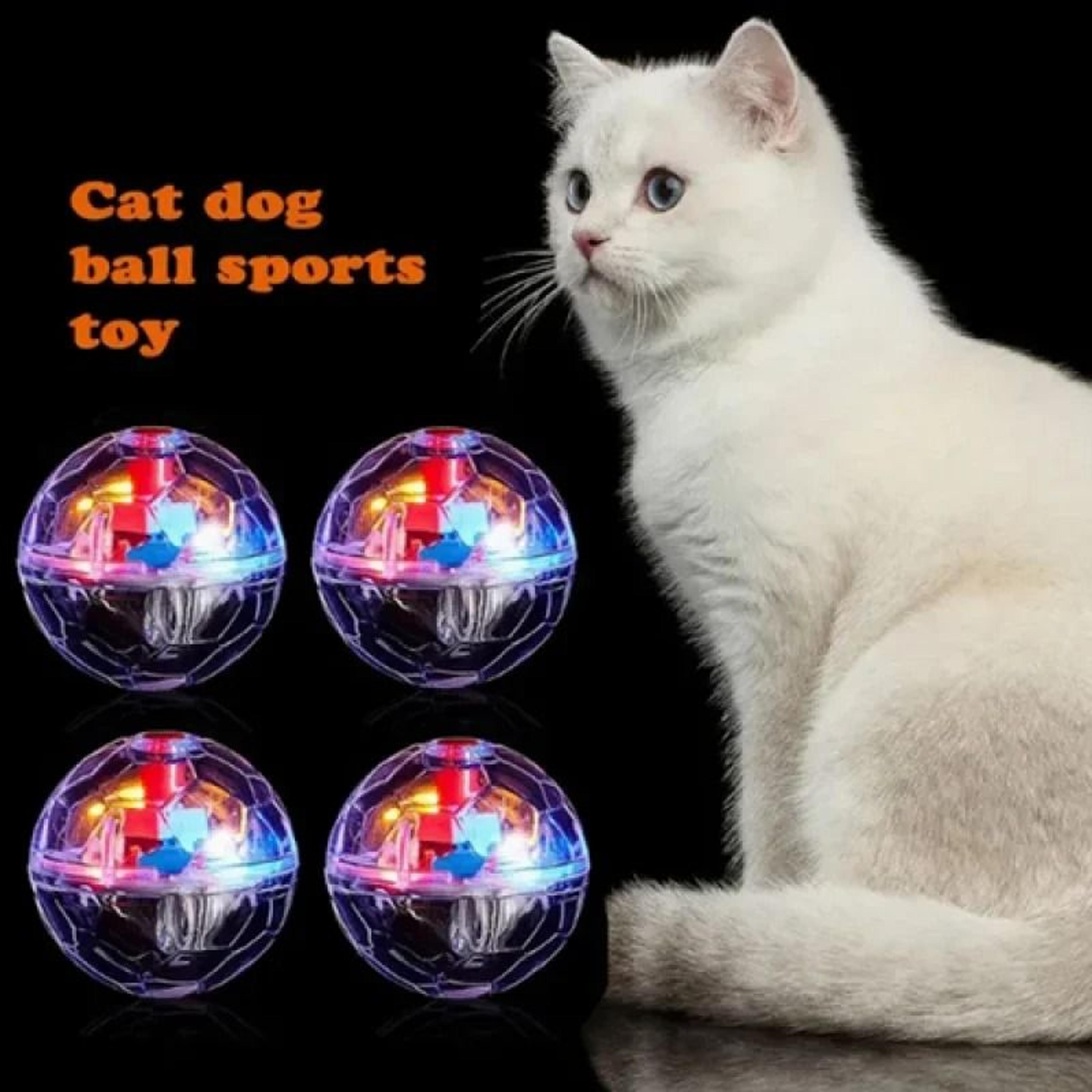 3Piece MotionActivated Flash Cat Ball Toy Set 1
