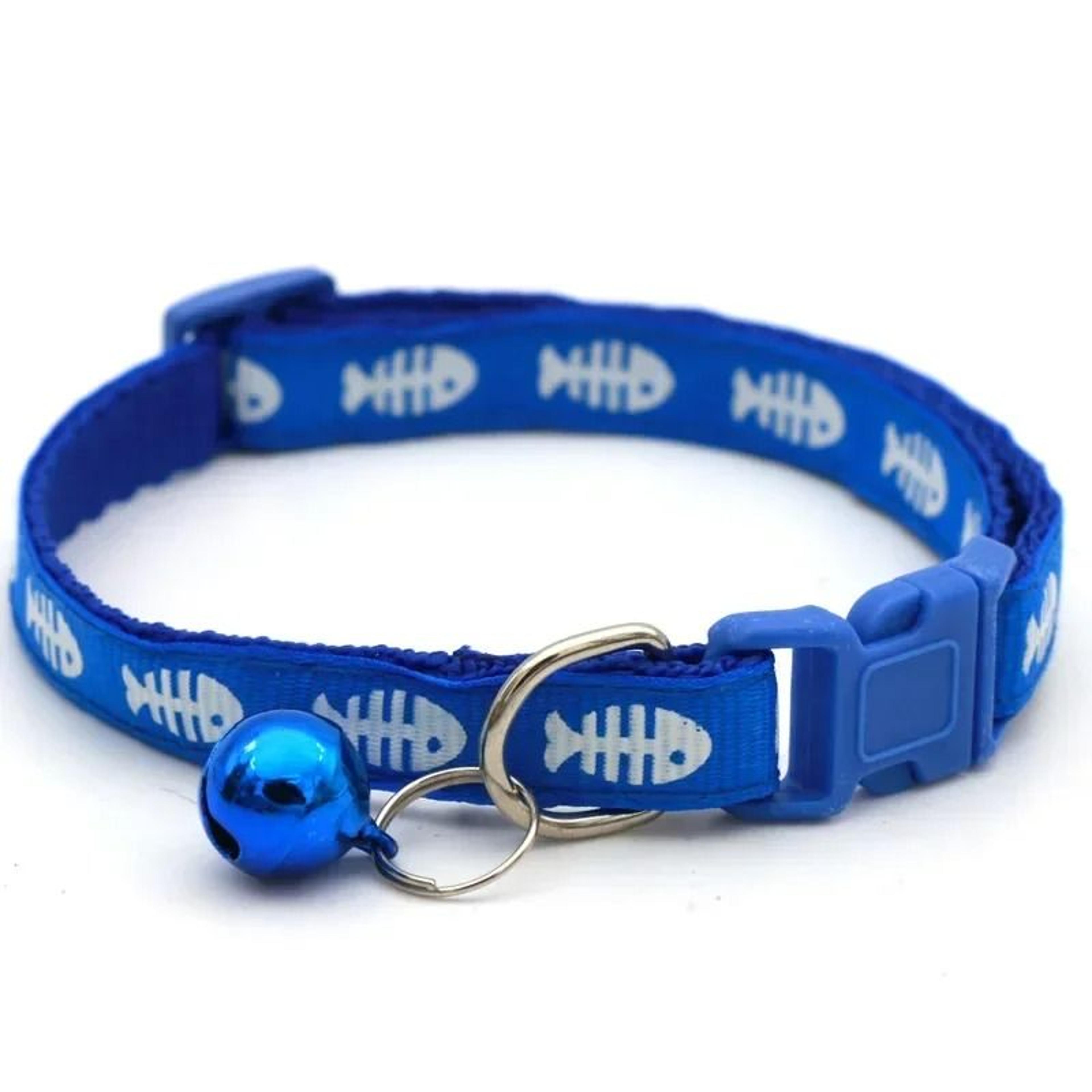 Adjustable Cartoon Fish Bone Cat Collar With Bell 2