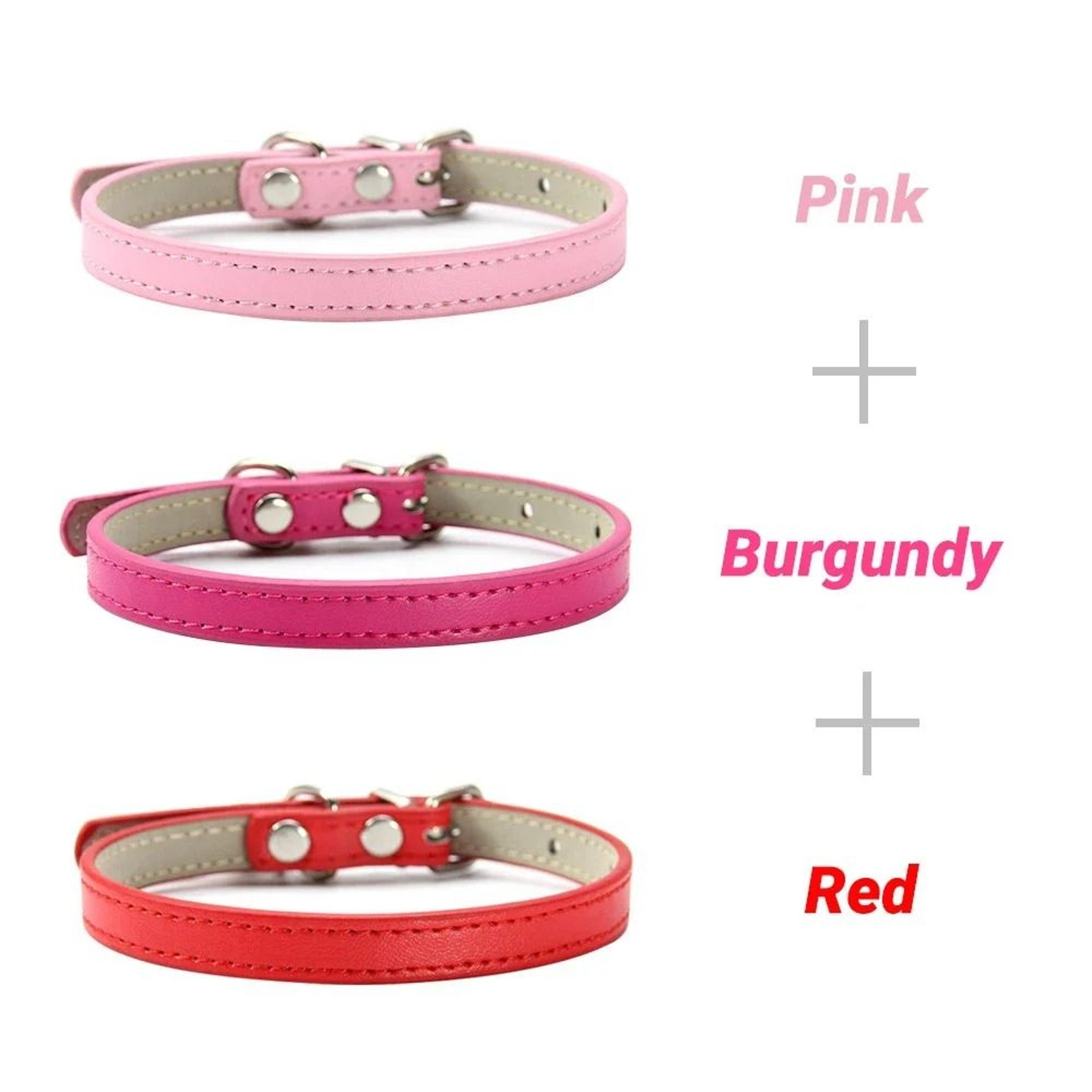 3Piece Soft PU Leather Cat Collar Set 13