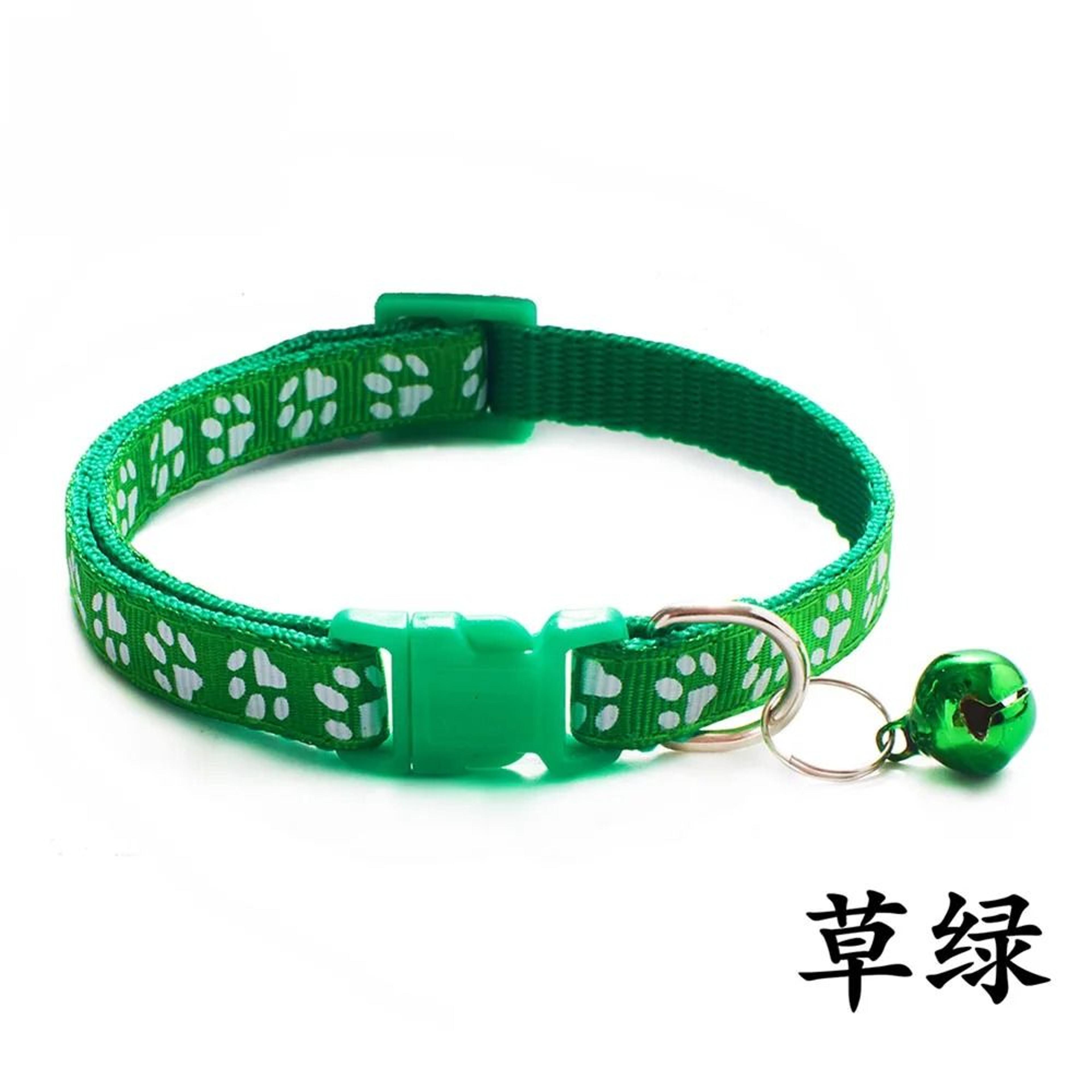 Adjustable Cute Paw Print Pet Collar With Bell 9