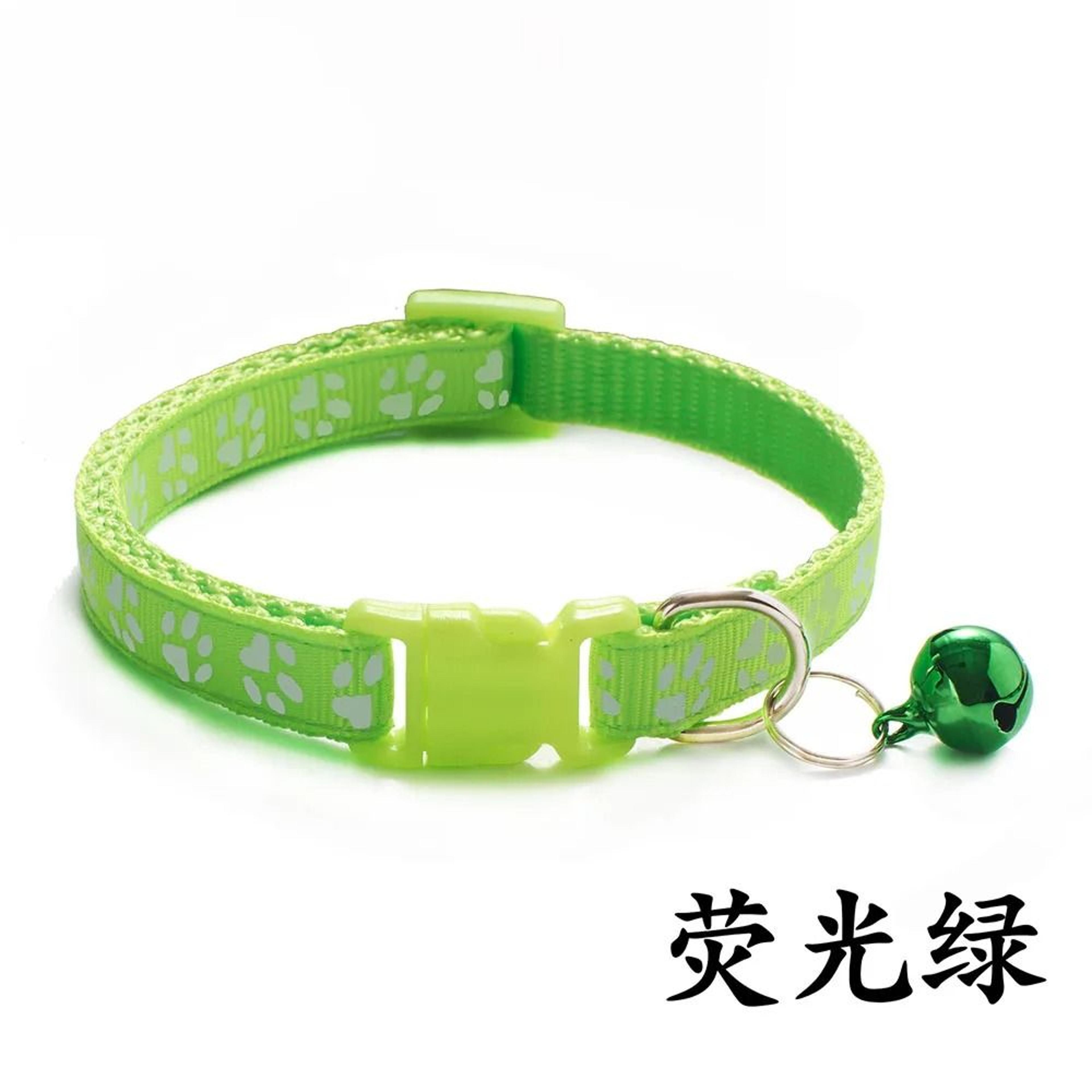 Adjustable Cute Paw Print Pet Collar With Bell 15