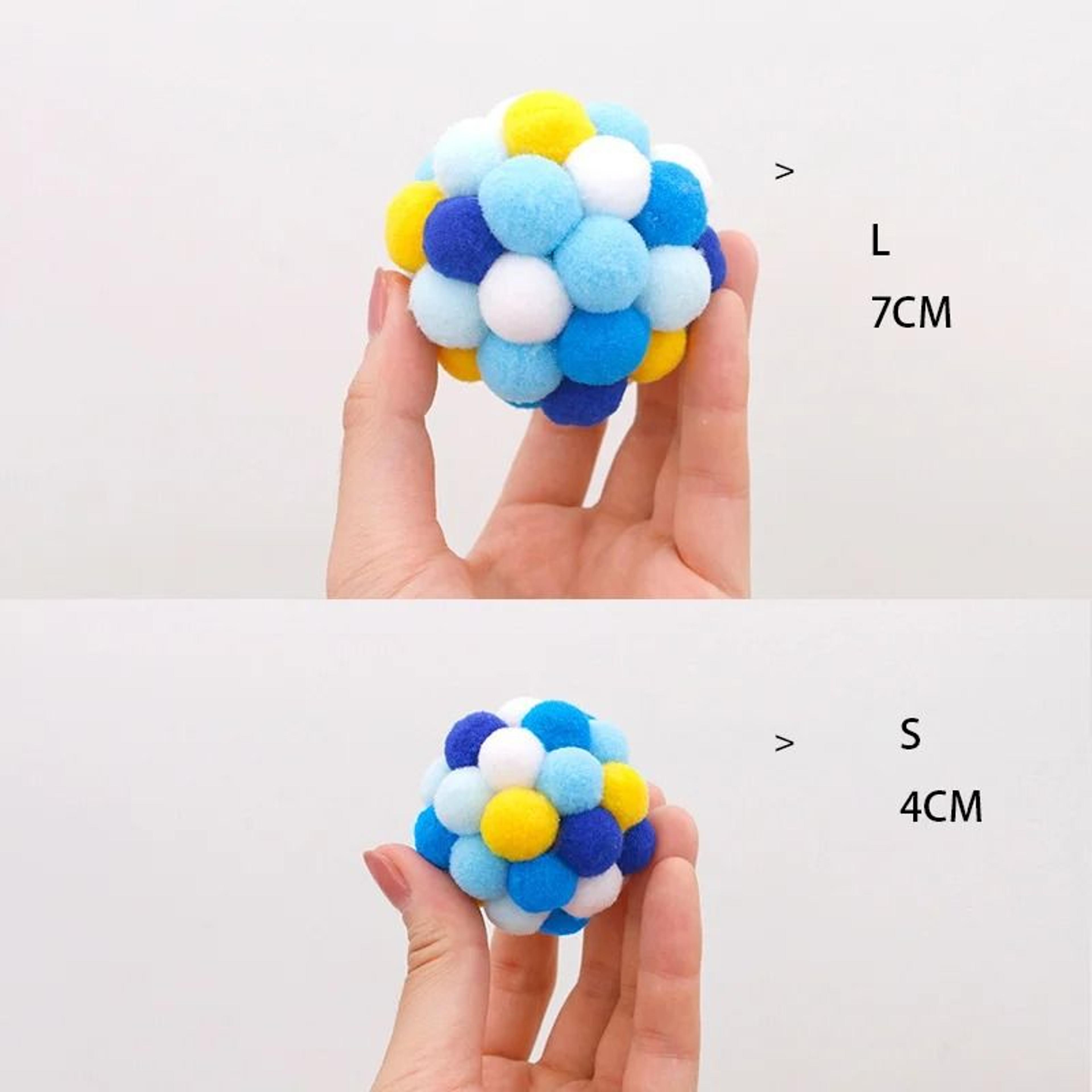 Interactive Plush Rainbow Bell Ball Pet Toy Set 1