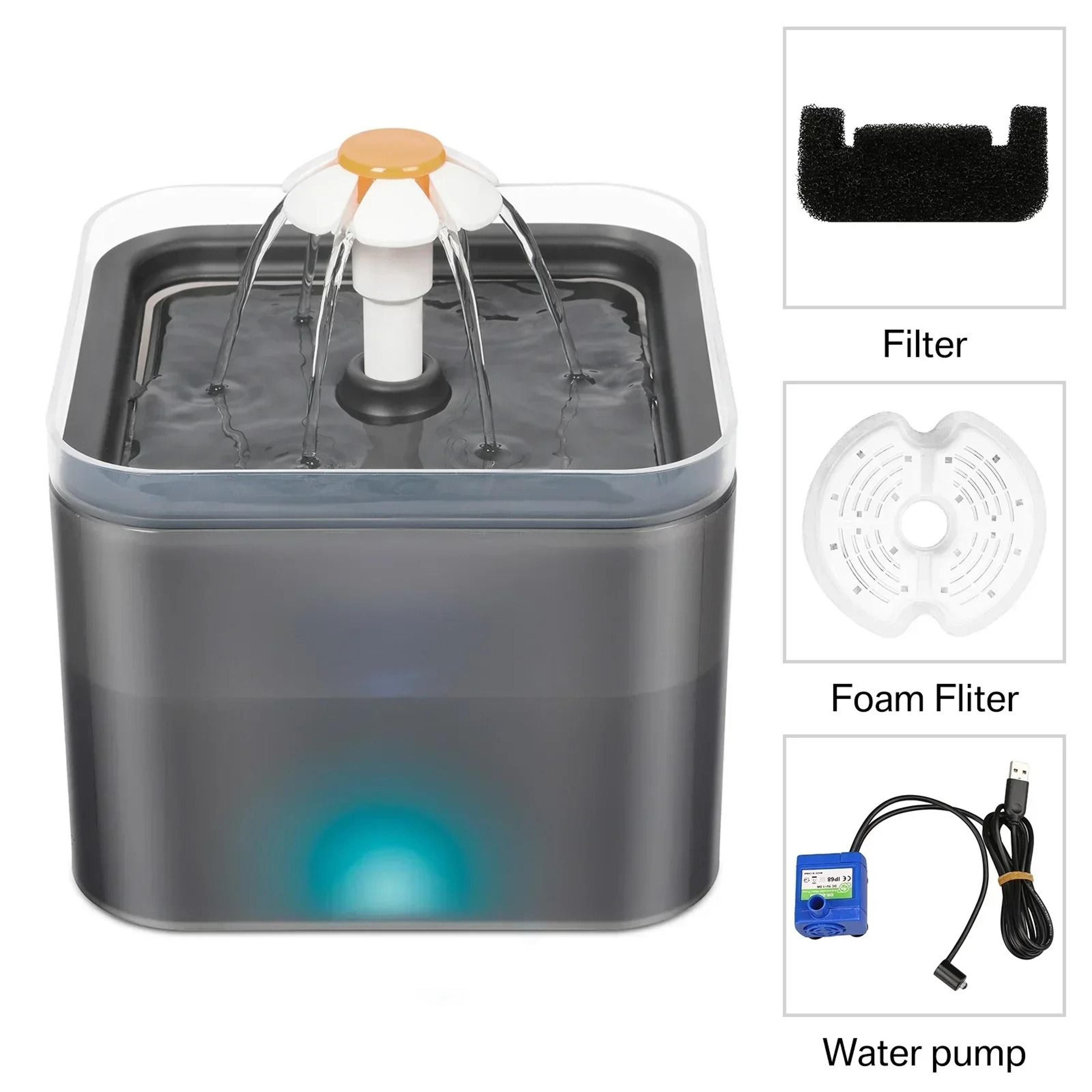Automatic Pet Water Fountain With LED Lighting 9
