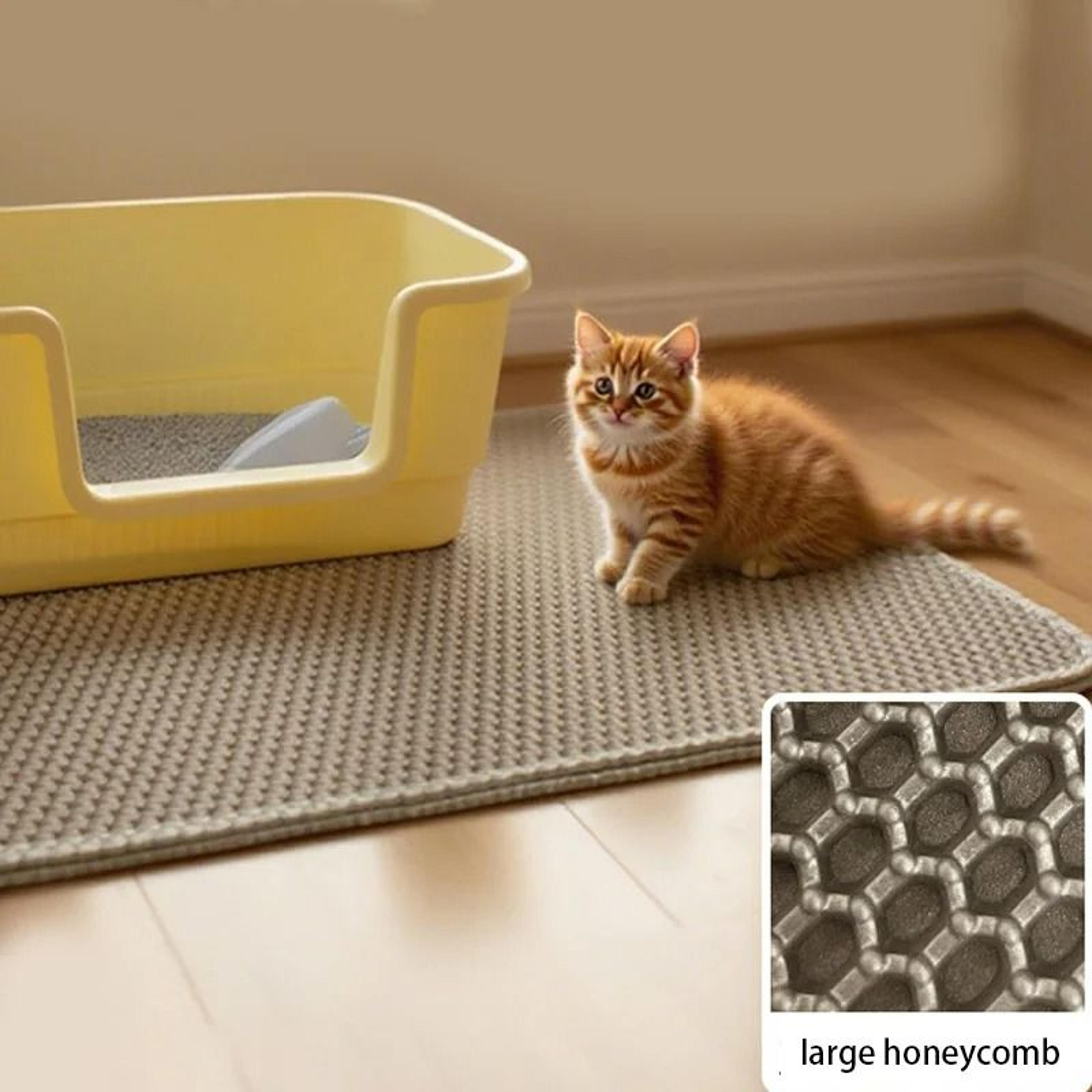 waterproof double layer cat litter box trapping mat