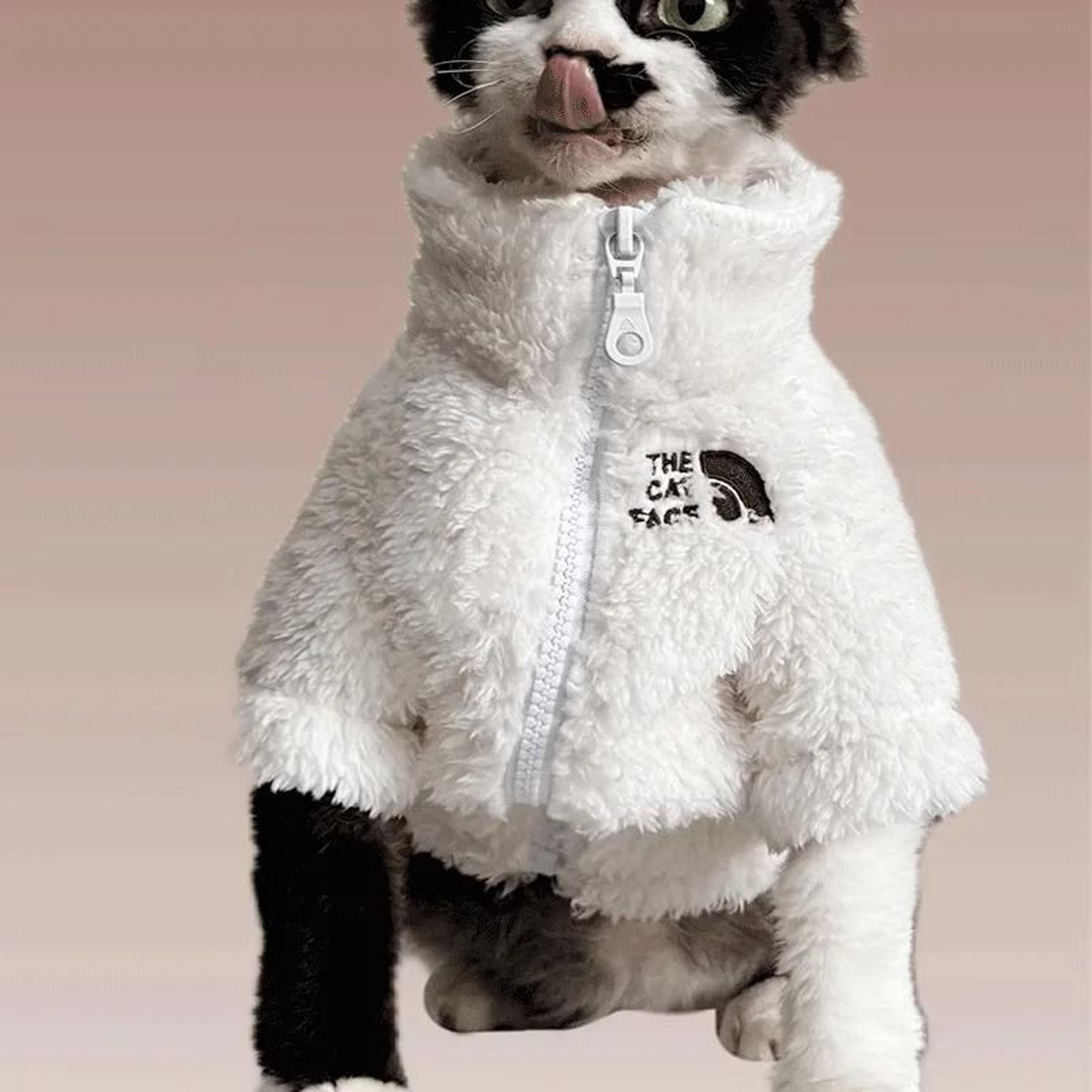 Thick Winter Warm Lambswool Coat For Hairless Cats And Small Dogs 6