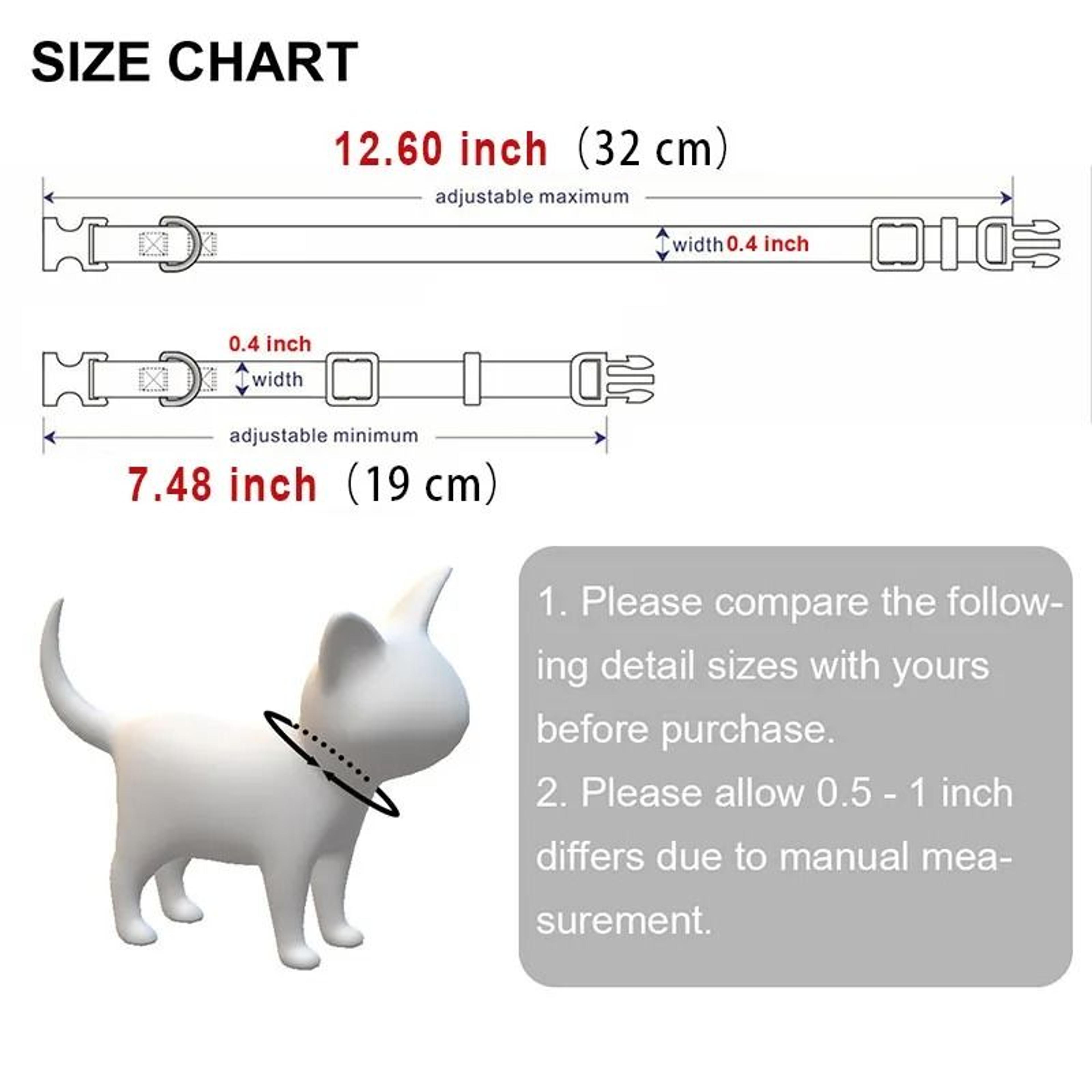 Custom Reflective Personalized ID Cat Collar With Safety Breakaway Buckle 2