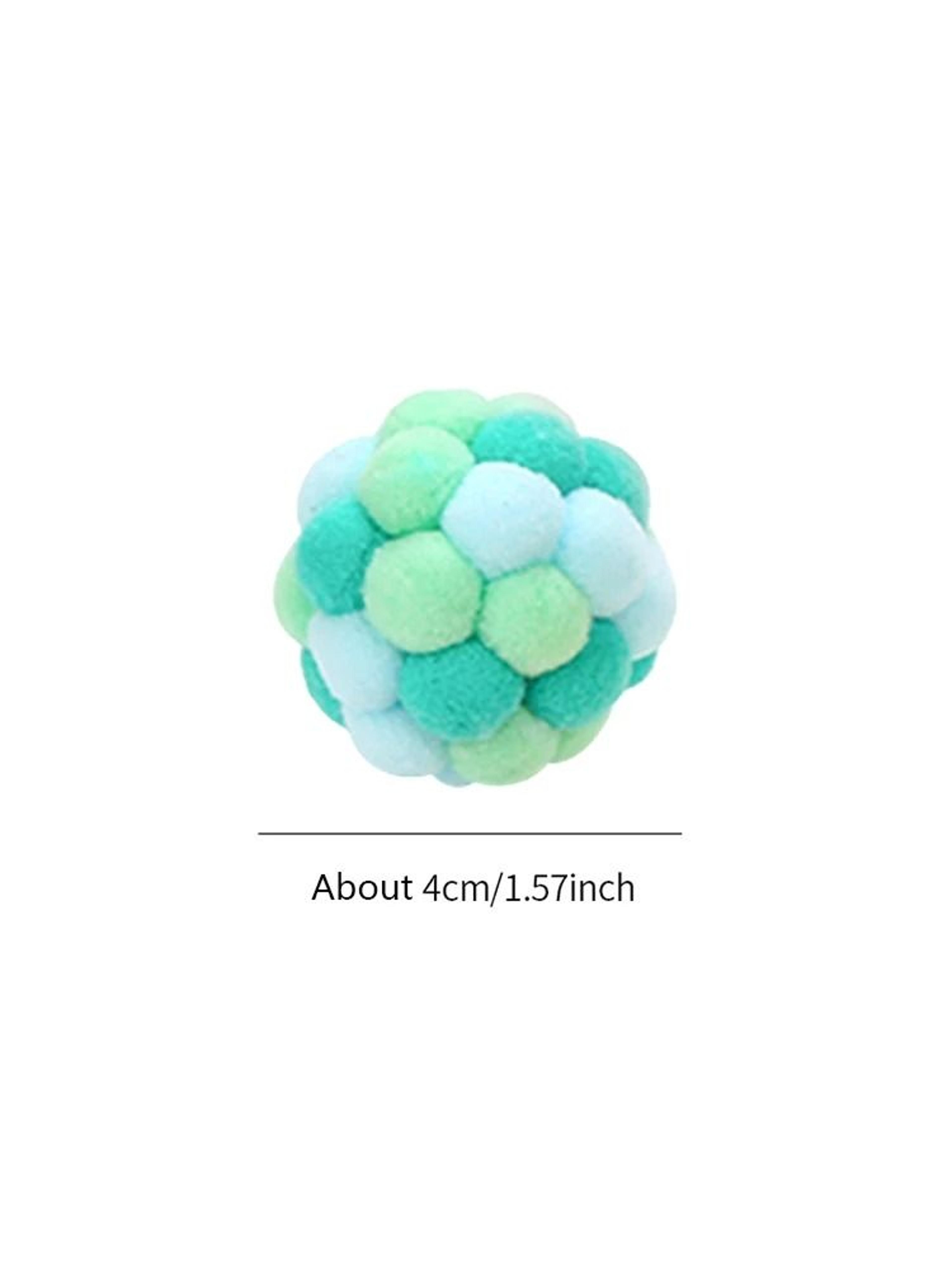 Colorful Handmade Elastic Bell Ball Interactive Cat Toy 14