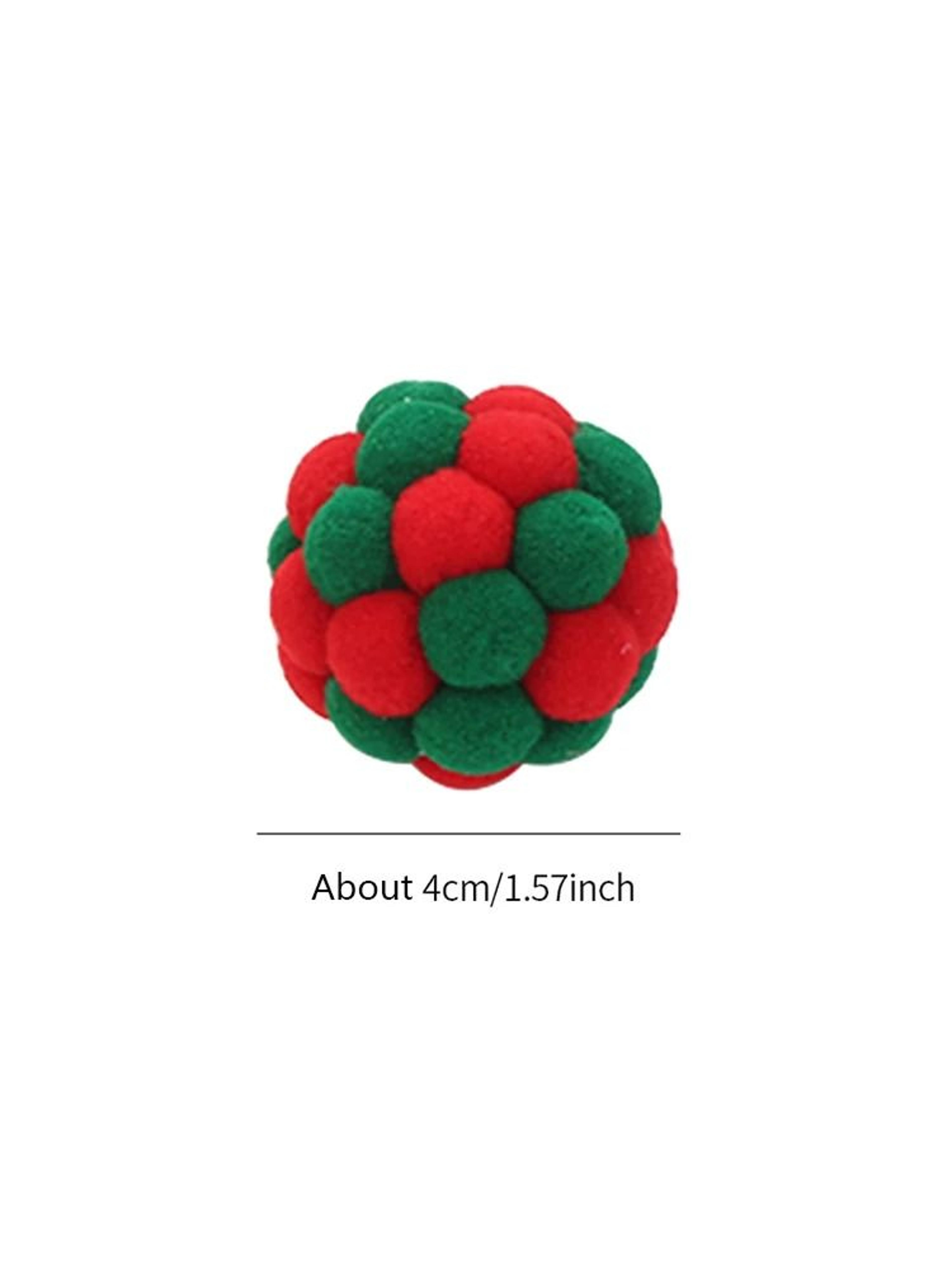 Colorful Handmade Elastic Bell Ball Interactive Cat Toy 6