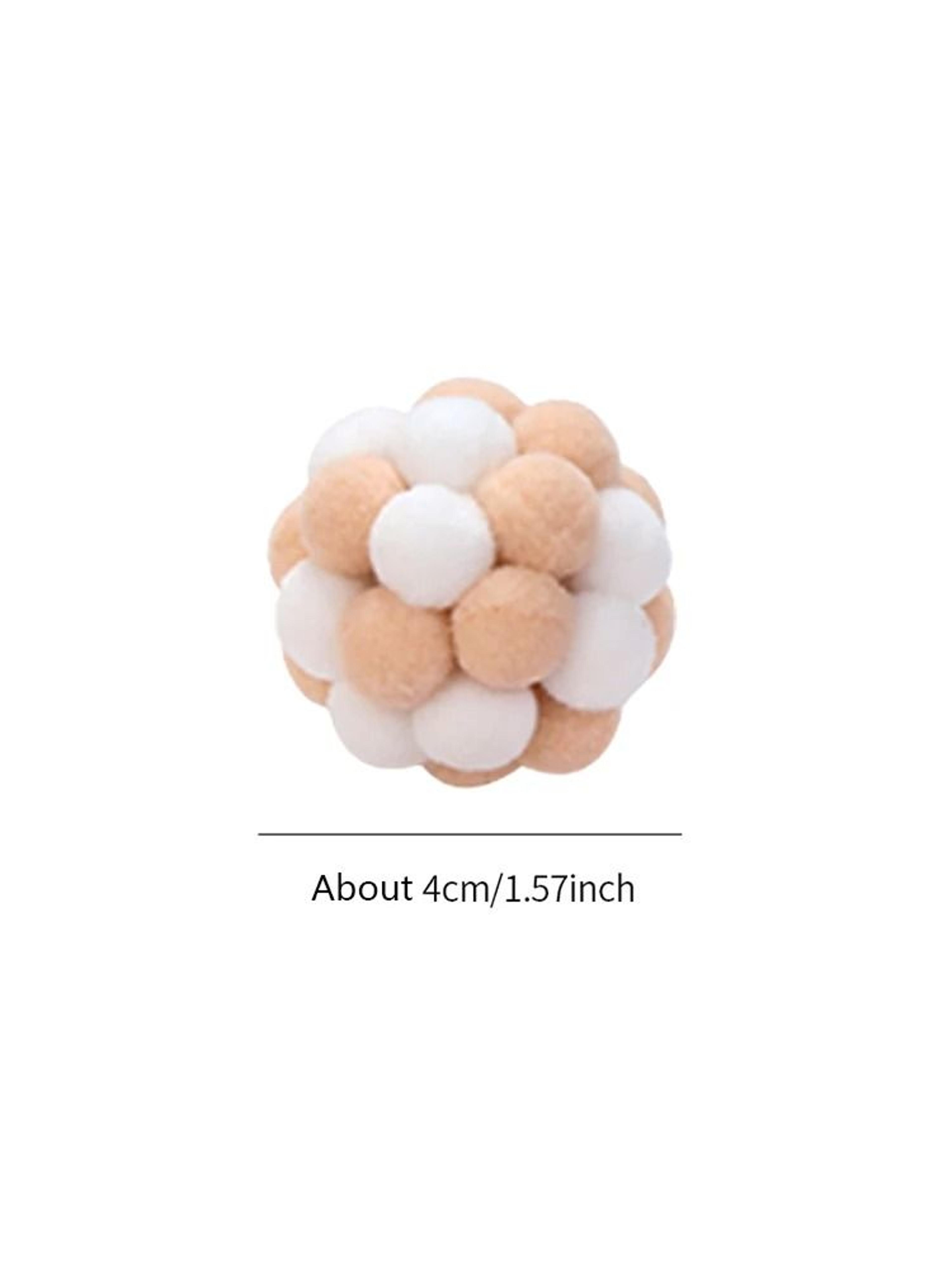 Colorful Handmade Elastic Bell Ball Interactive Cat Toy 7