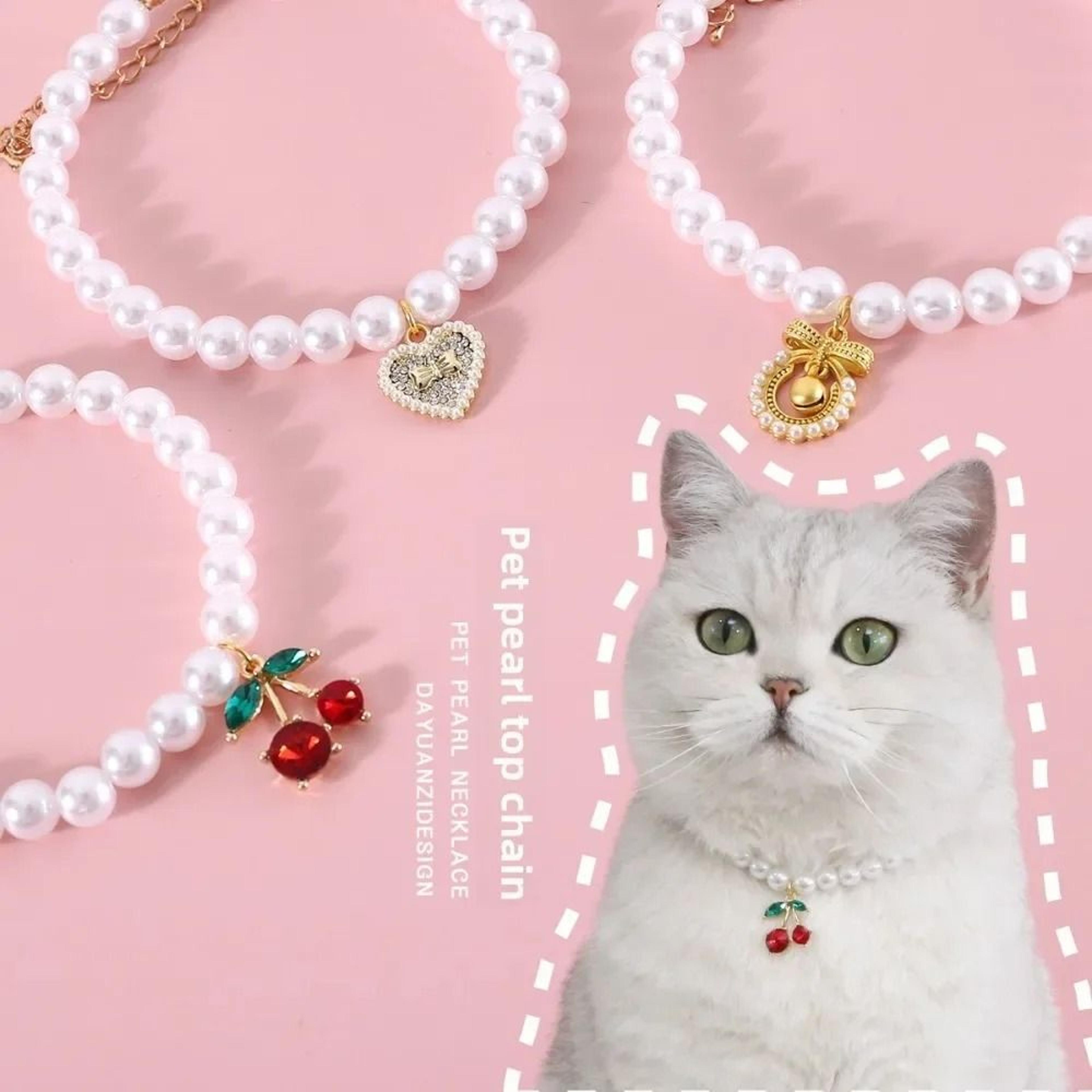 pet princess style pearl charm pendant necklace