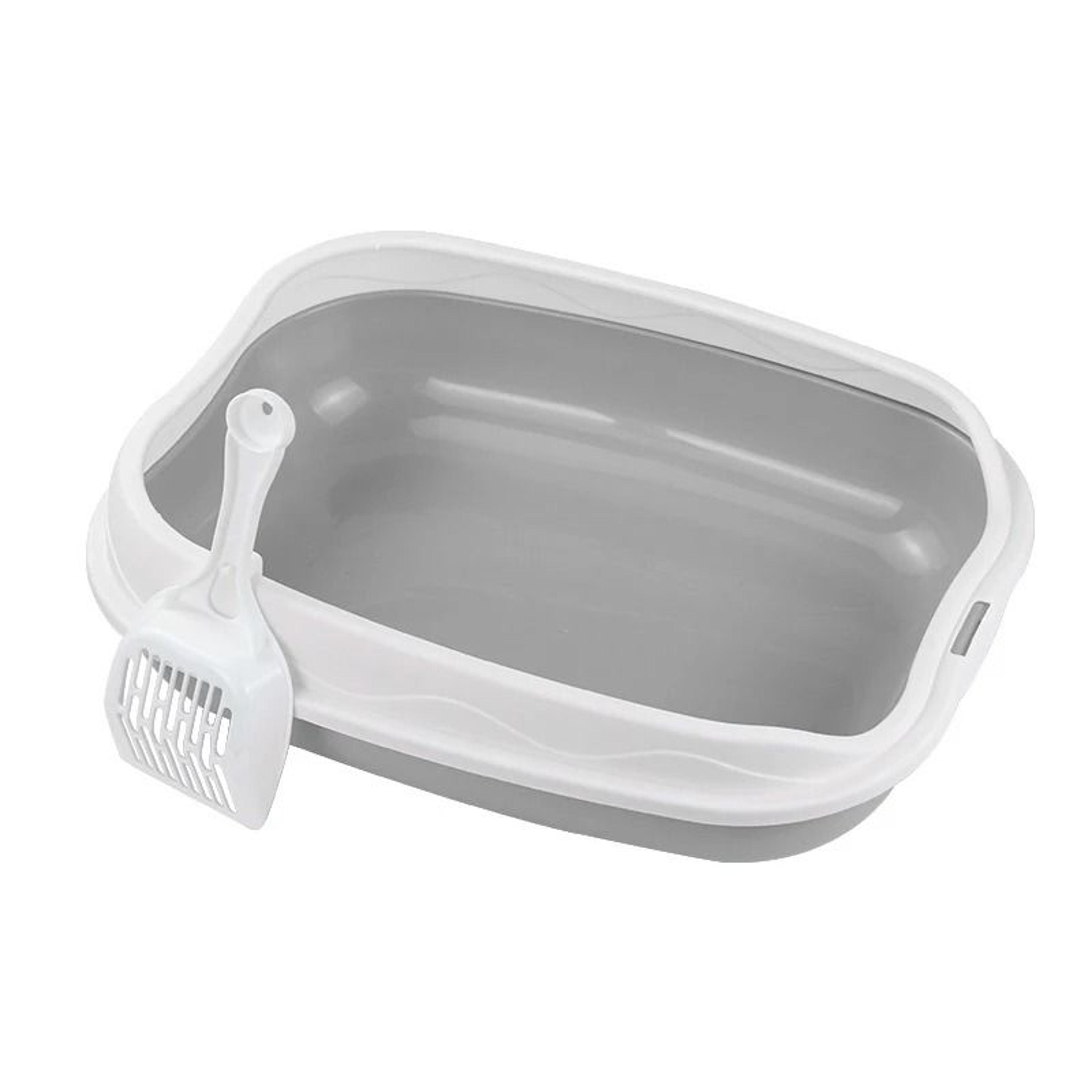 SemiEnclosed Large SpatterProof Cat Litter Box 6