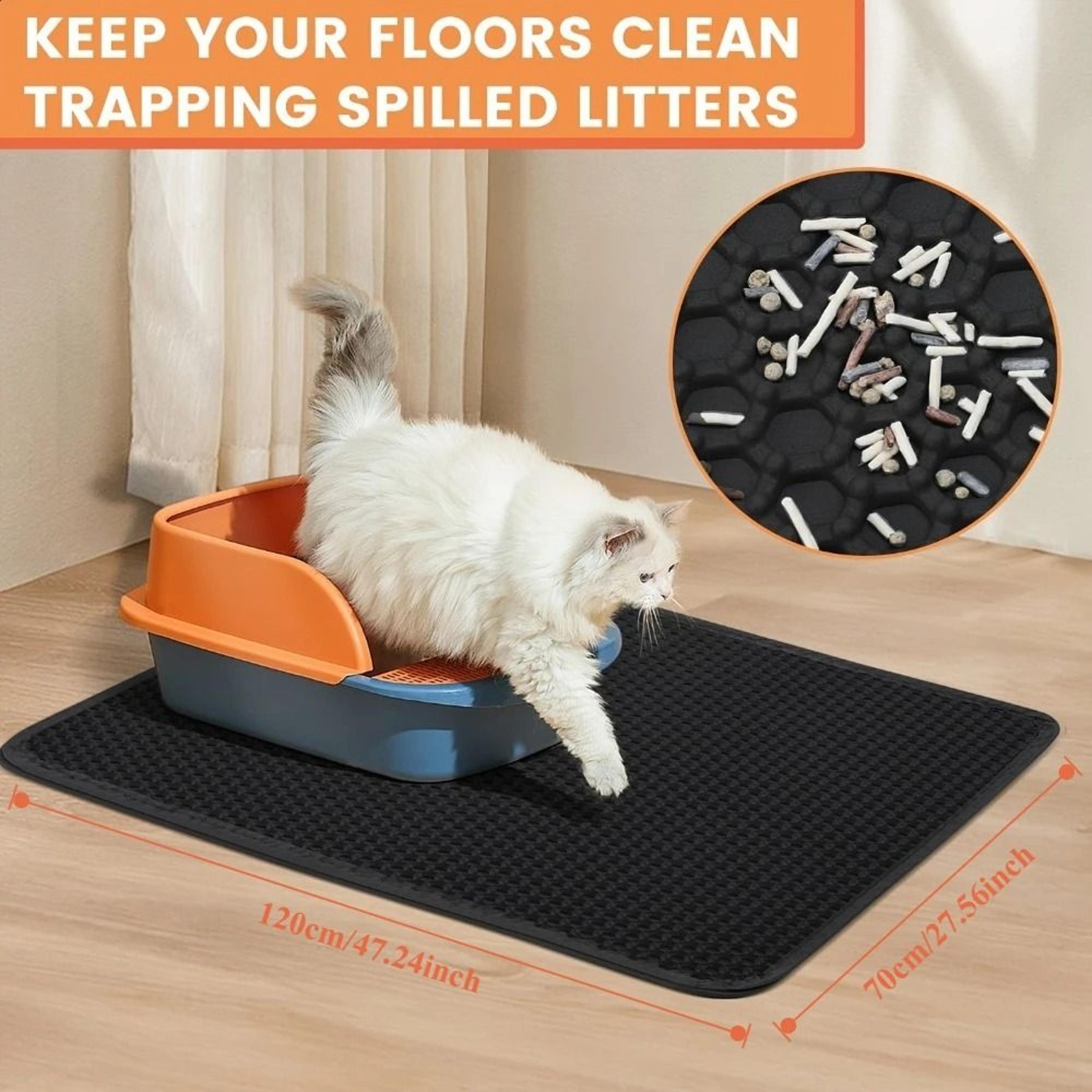 waterproof double layer large cat litter mat