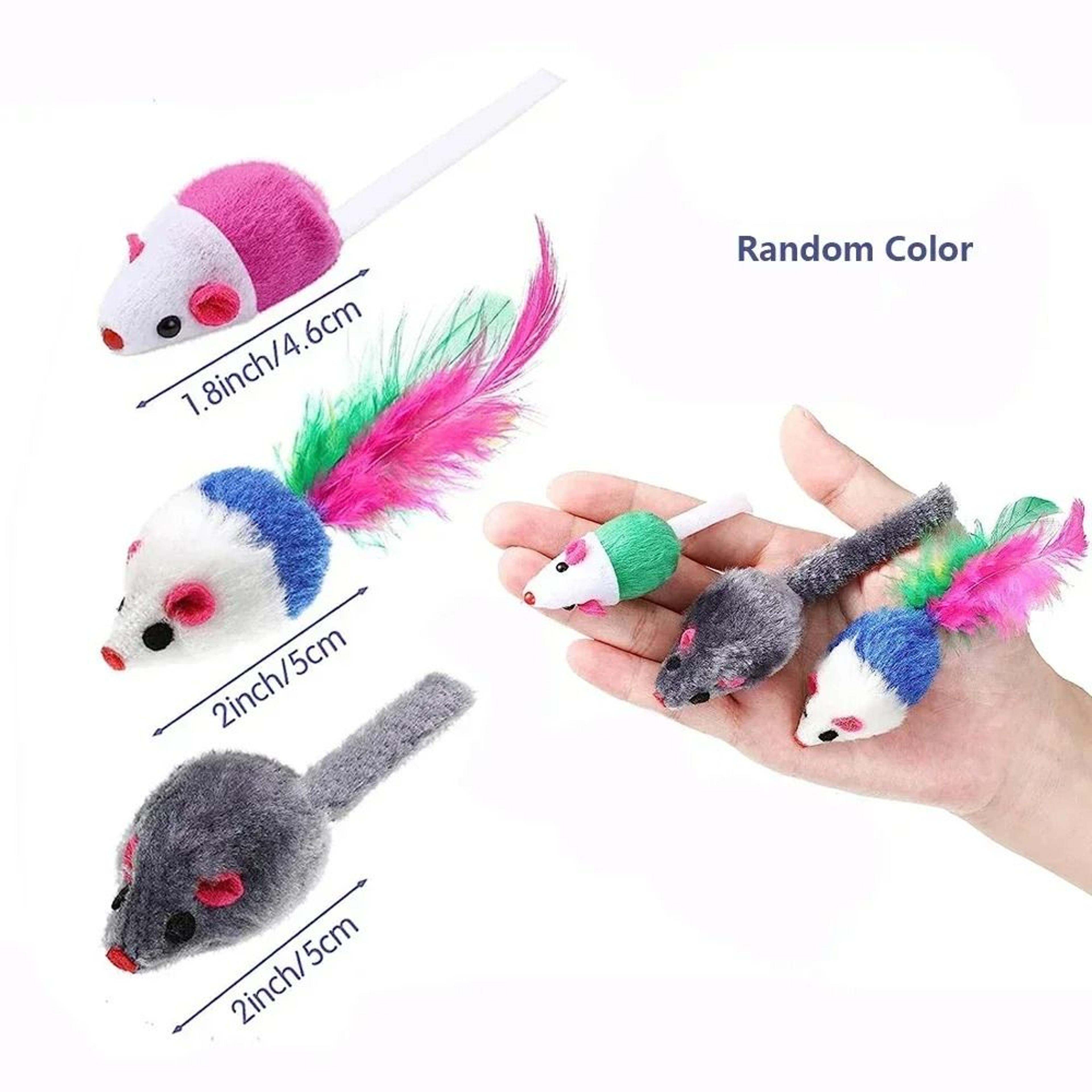 Interactive Rattle Plush Mouse Cat Toy With Catnip 1