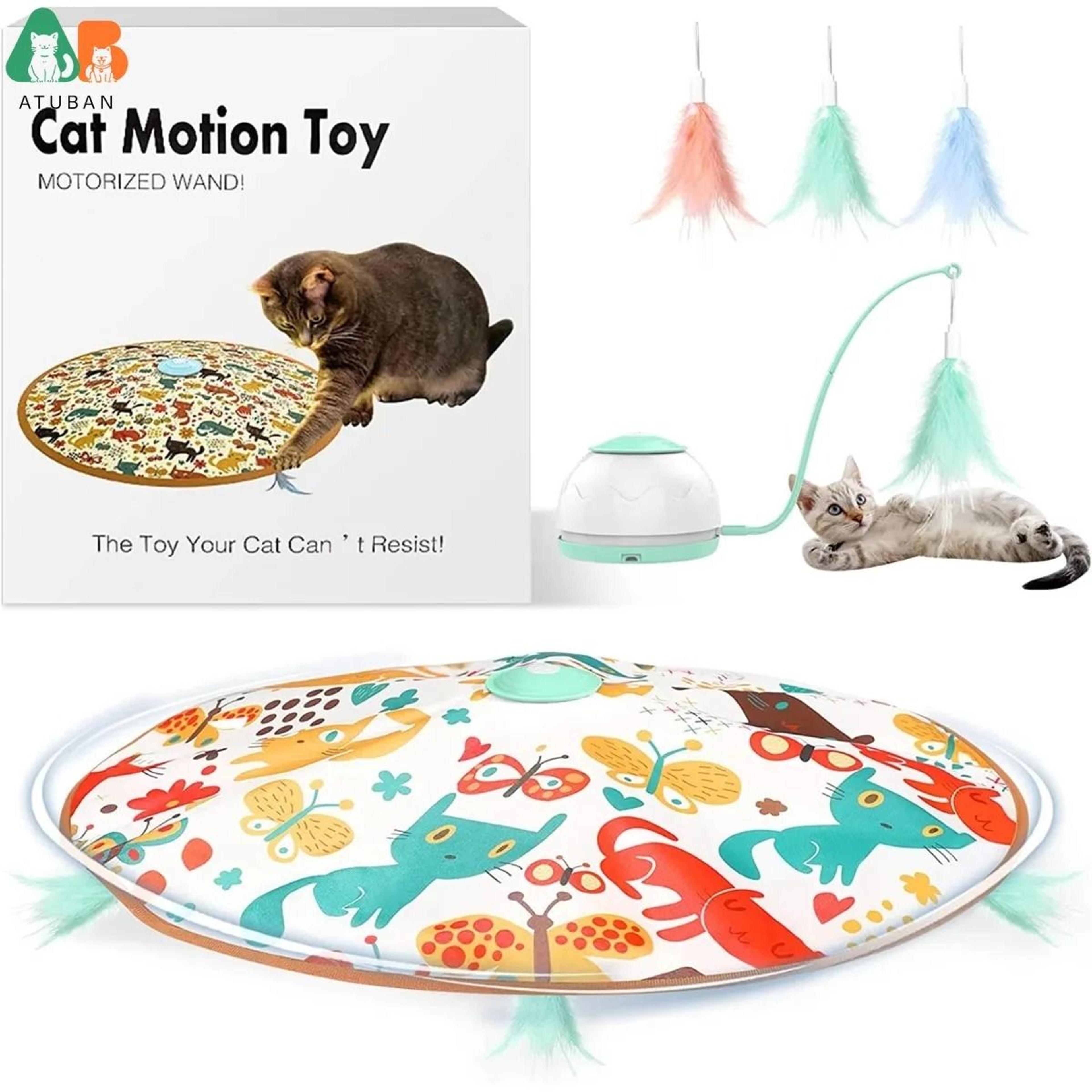 ATUBAN Automatic Motion Interactive Motorized Wand Cat Toy 0