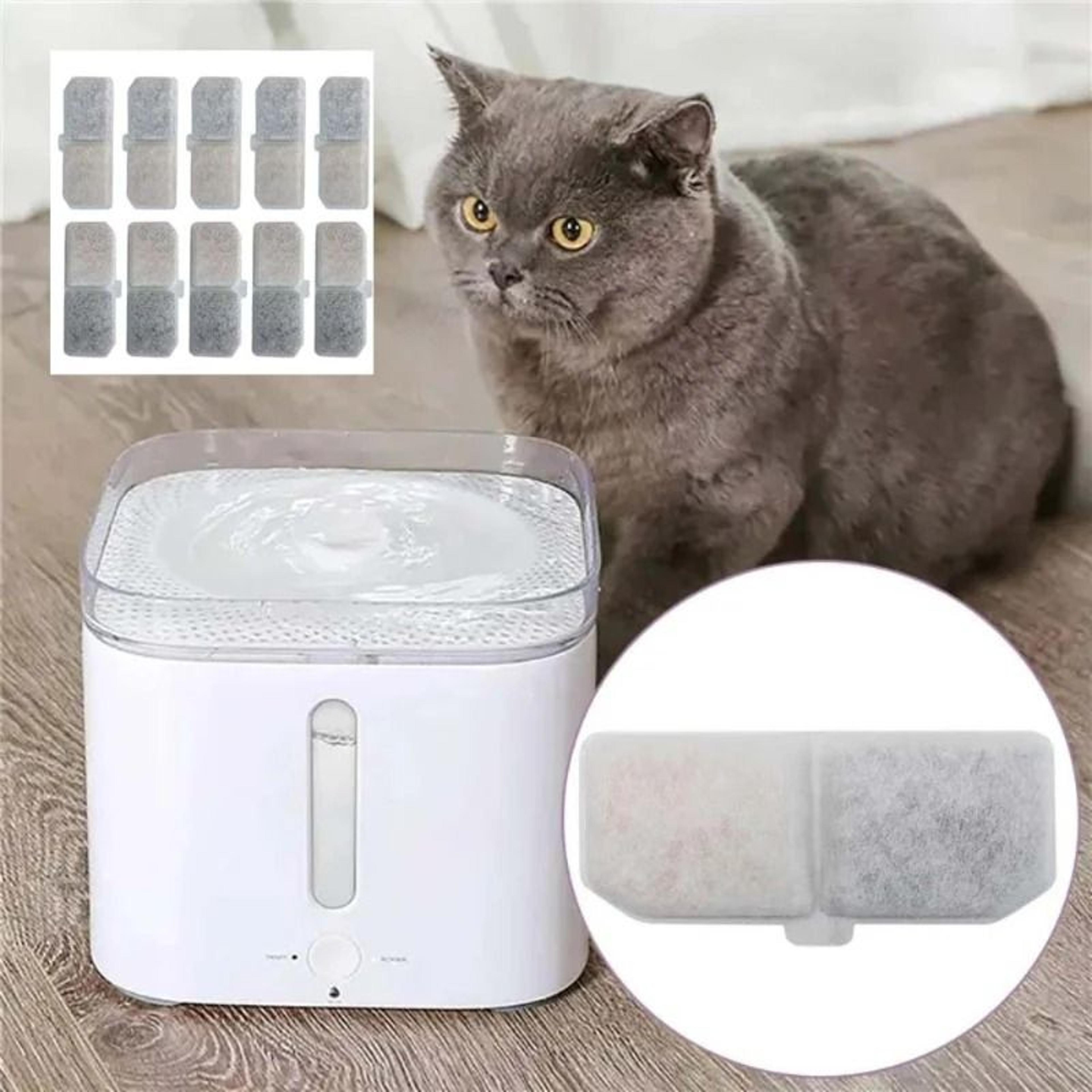 replacement activated carbon and sponge filters for stainless steel cat water fountain