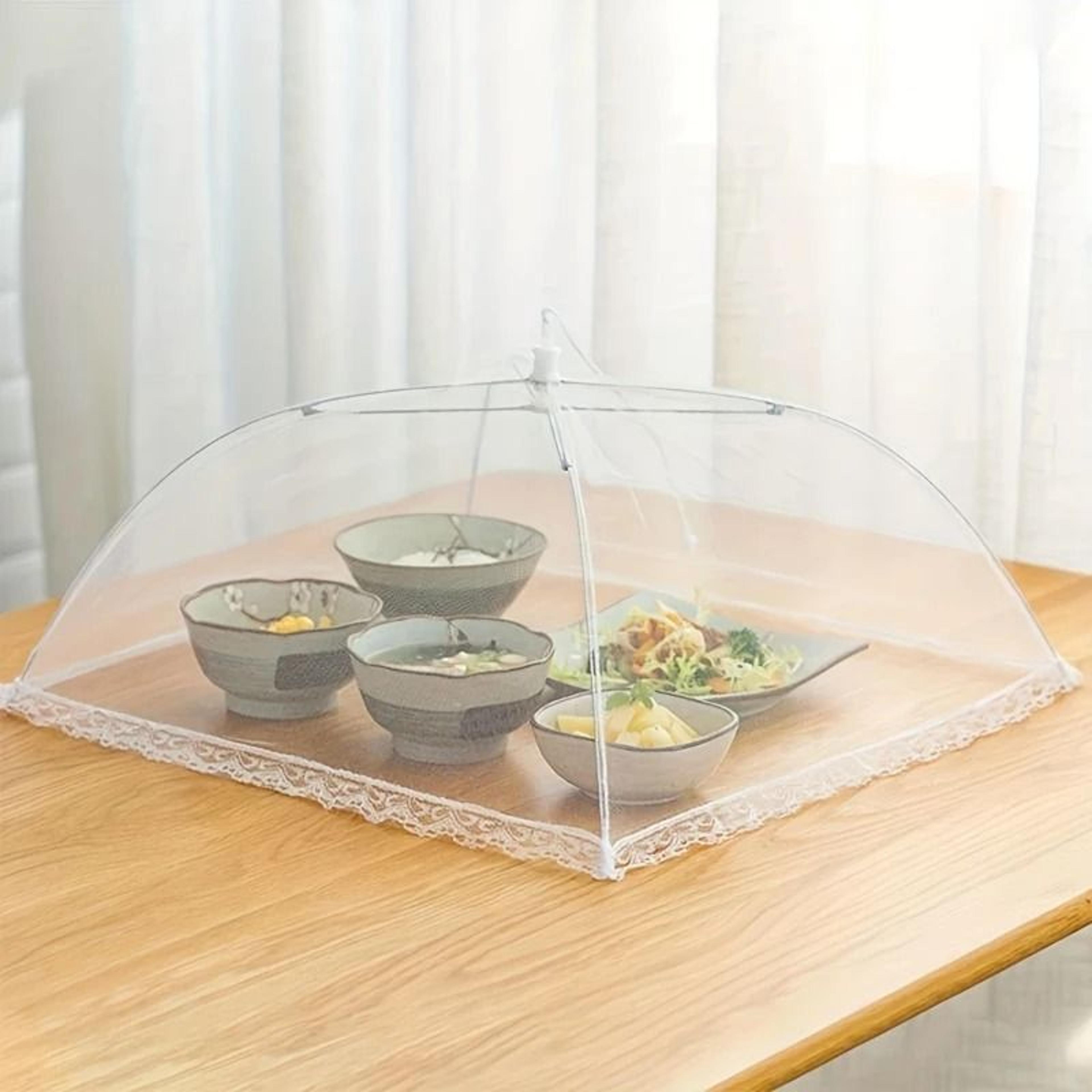 Premium Foldable Mesh Food Cover  Mosquito Fly And InsectProof FreshnessPreserving Ventilated Umbre 2
