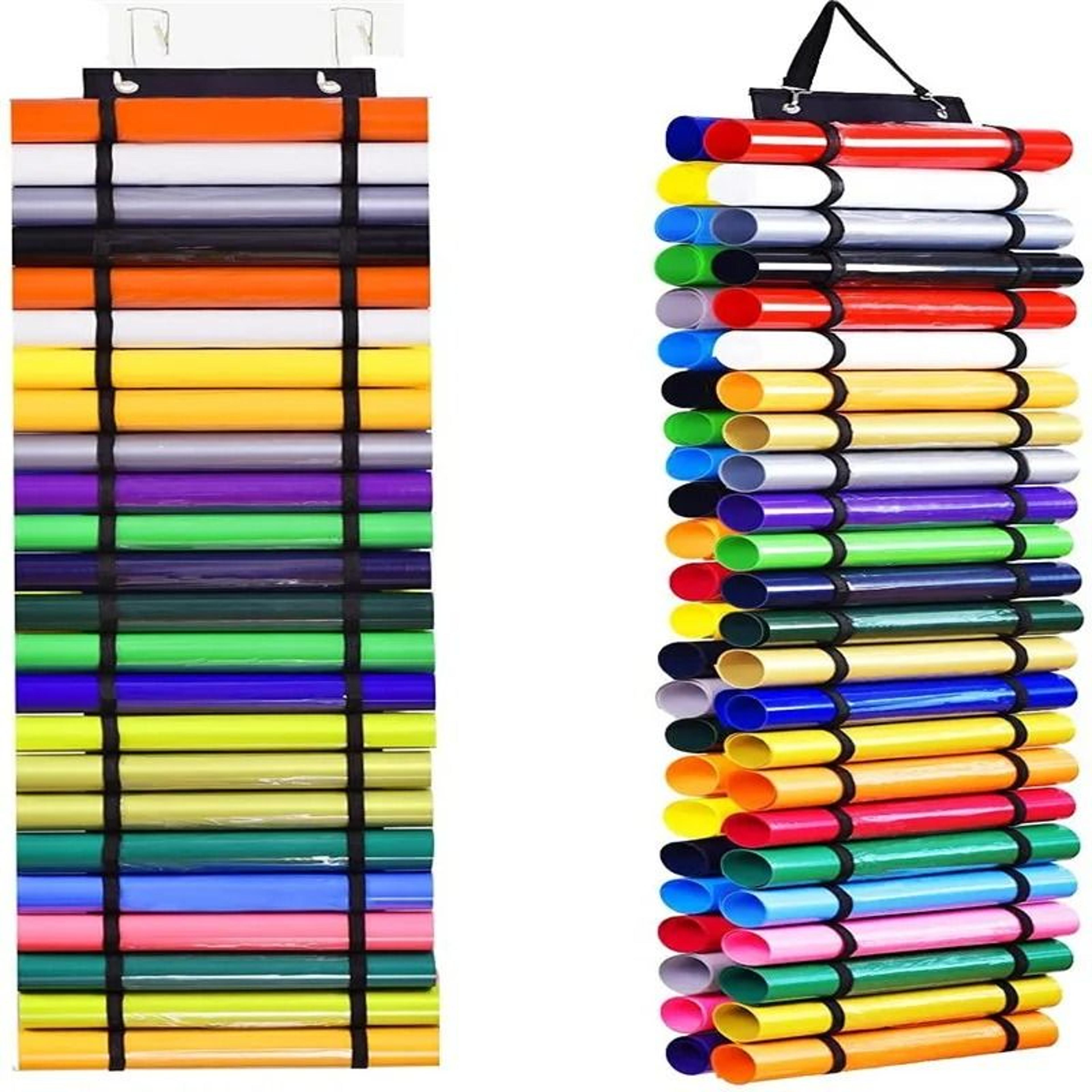 vinyl roll holder & hanging craft storage organizer