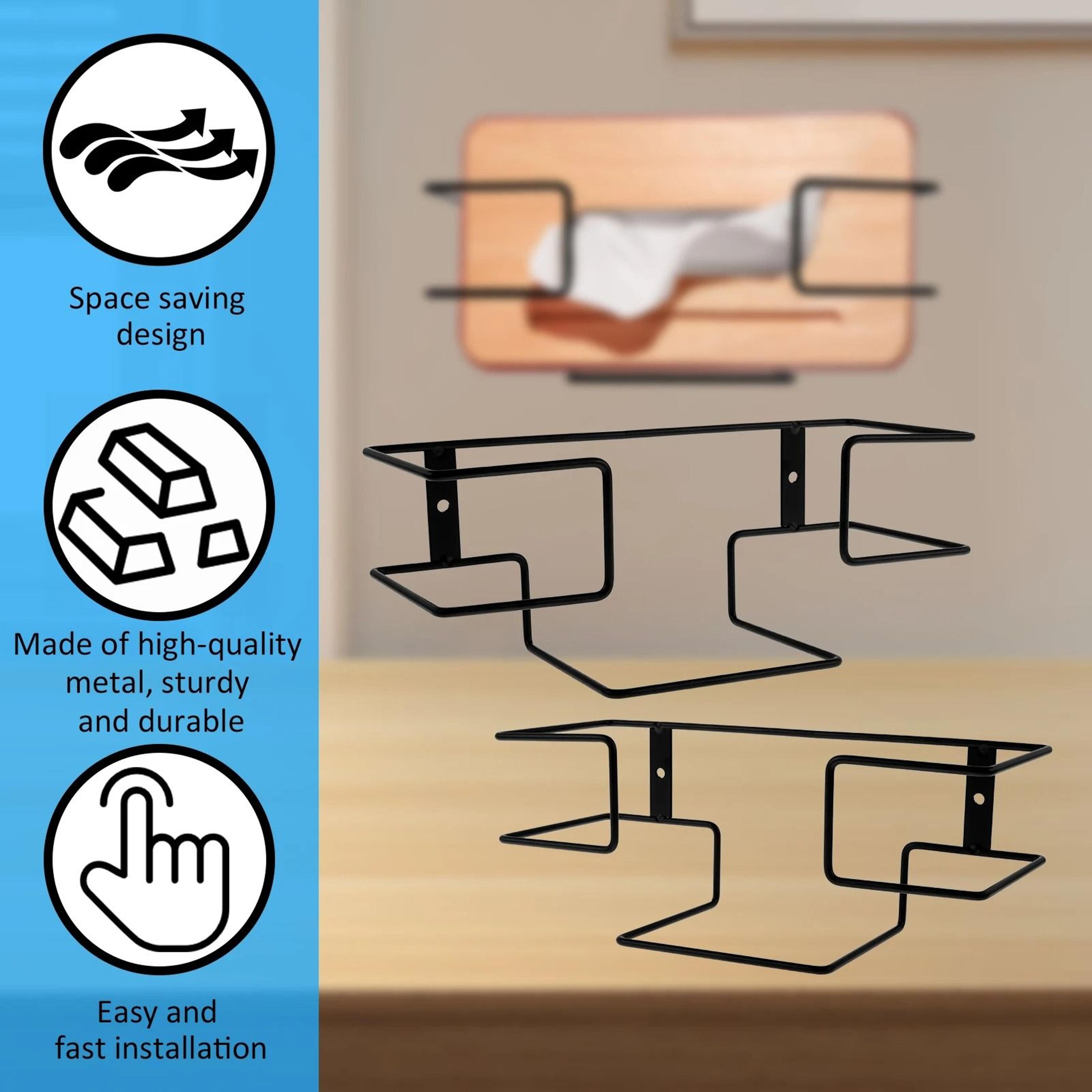Premium Iron WallMounted Glove Box Holder  SpaceSaving Multifunctional Organizer Rack 1