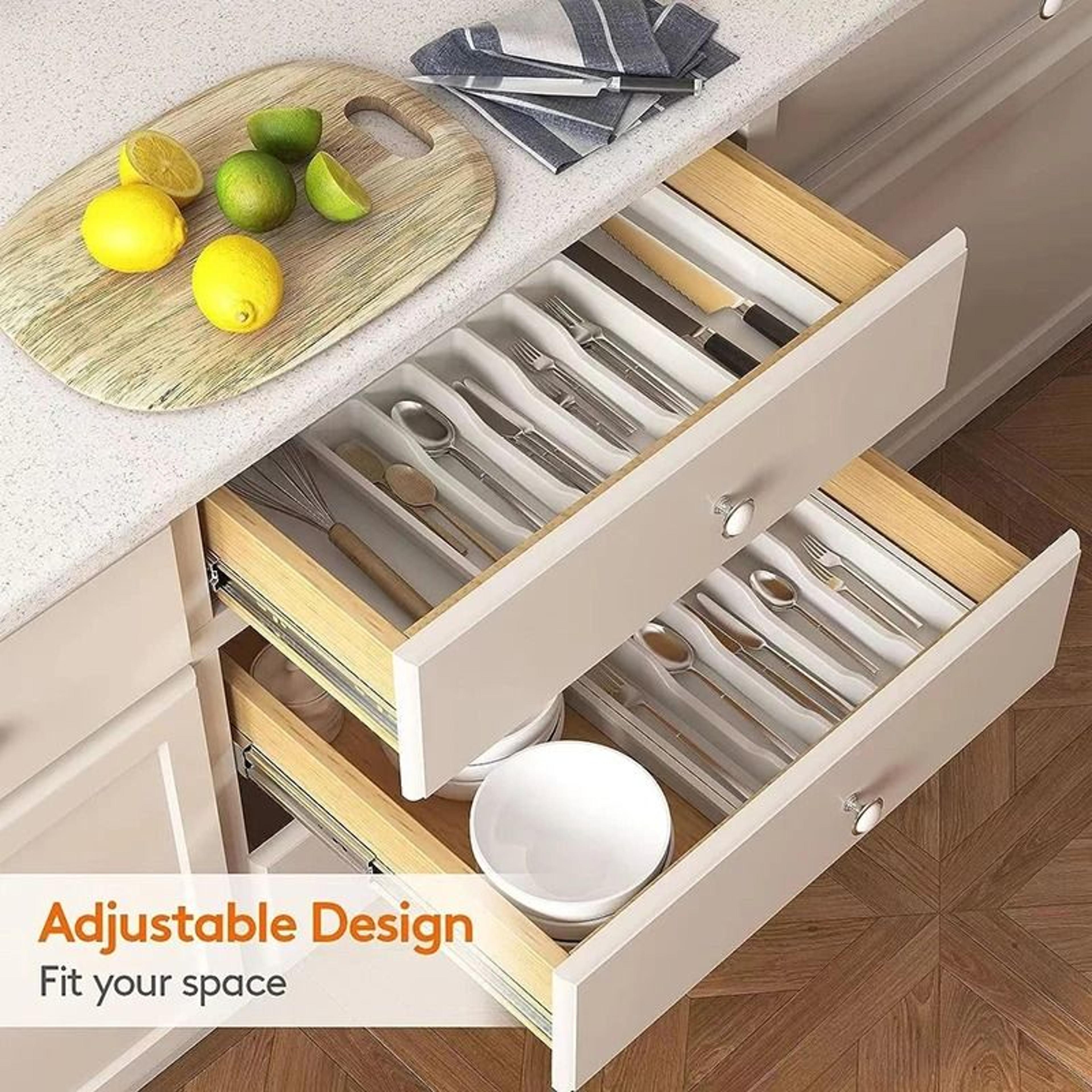 Expandable Cutlery Tray  Silverware Spoon Organizer 4