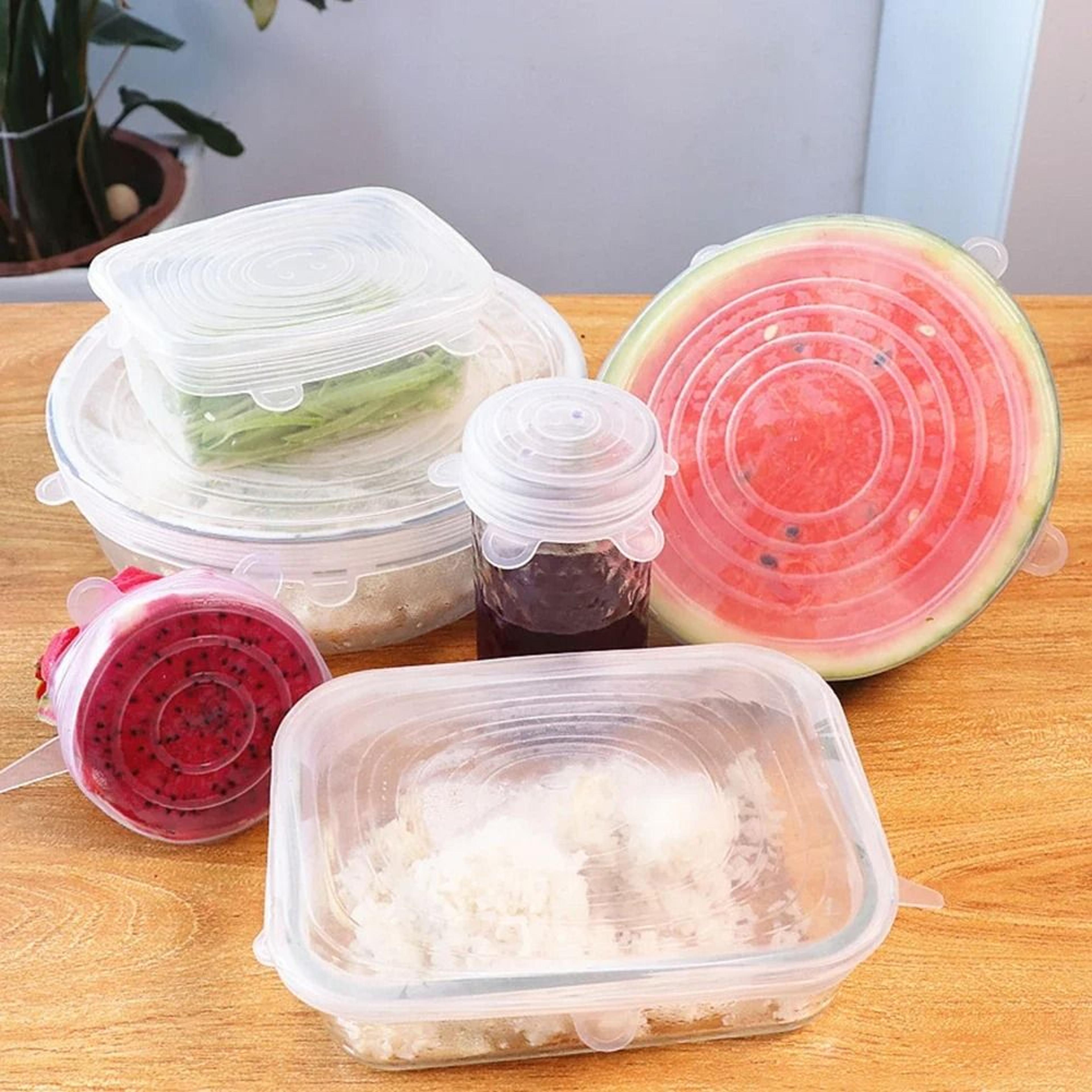 Stretch Silicone Lids  Reusable Food Wrap Covers 3