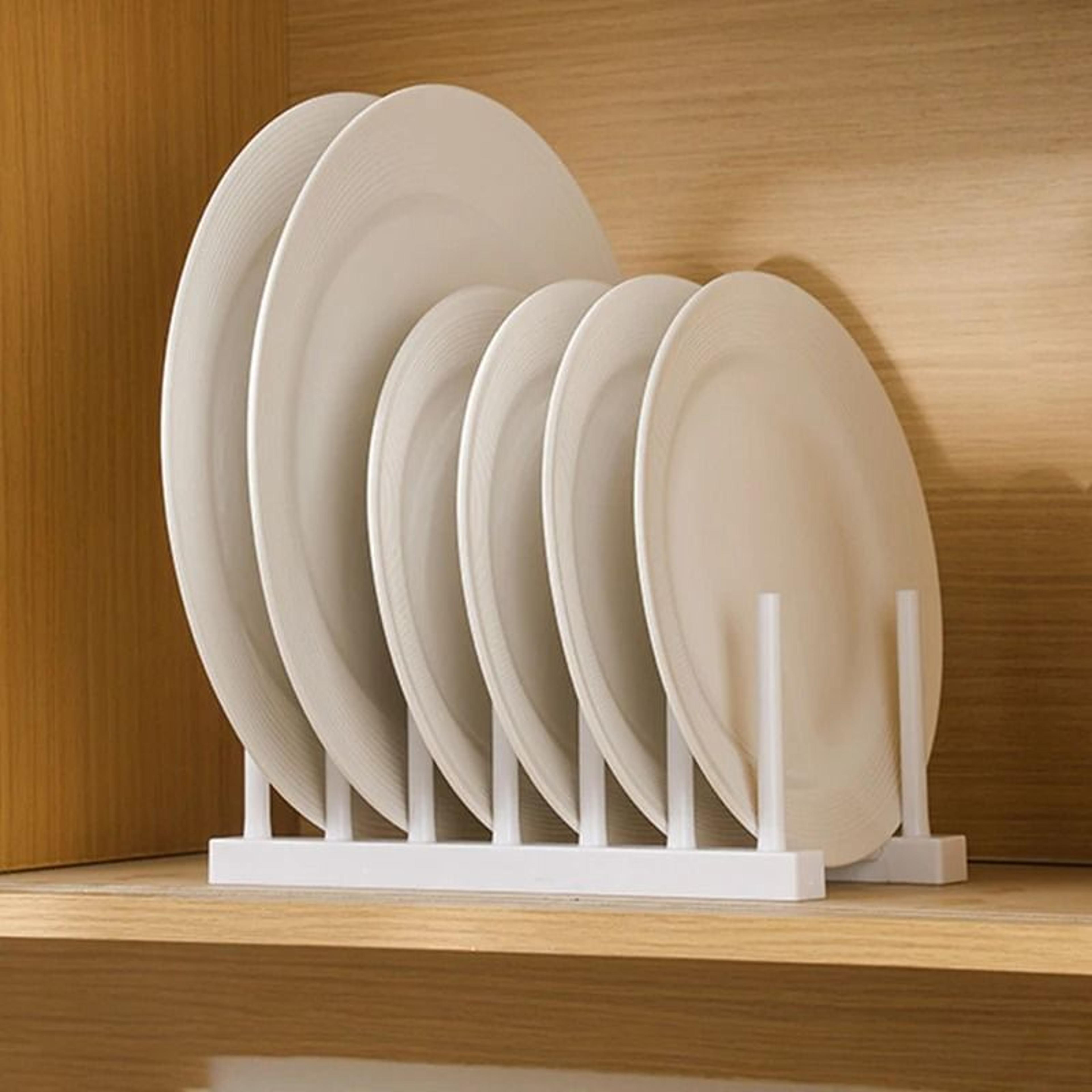 Detachable Plastic Dish Drainer Rack  Desktop Plate Display Shelf 3