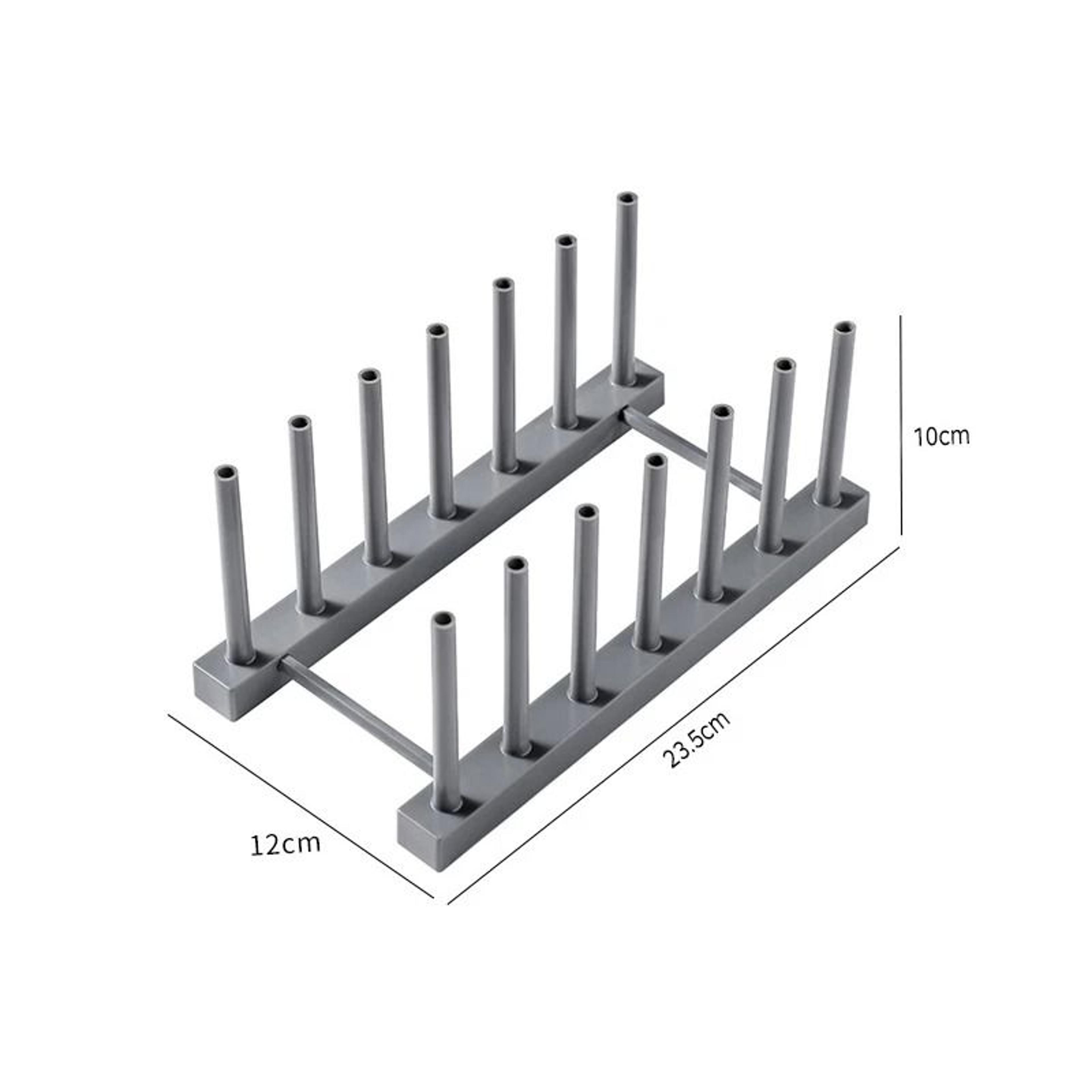Detachable Plastic Dish Drainer Rack  Desktop Plate Display Shelf 6