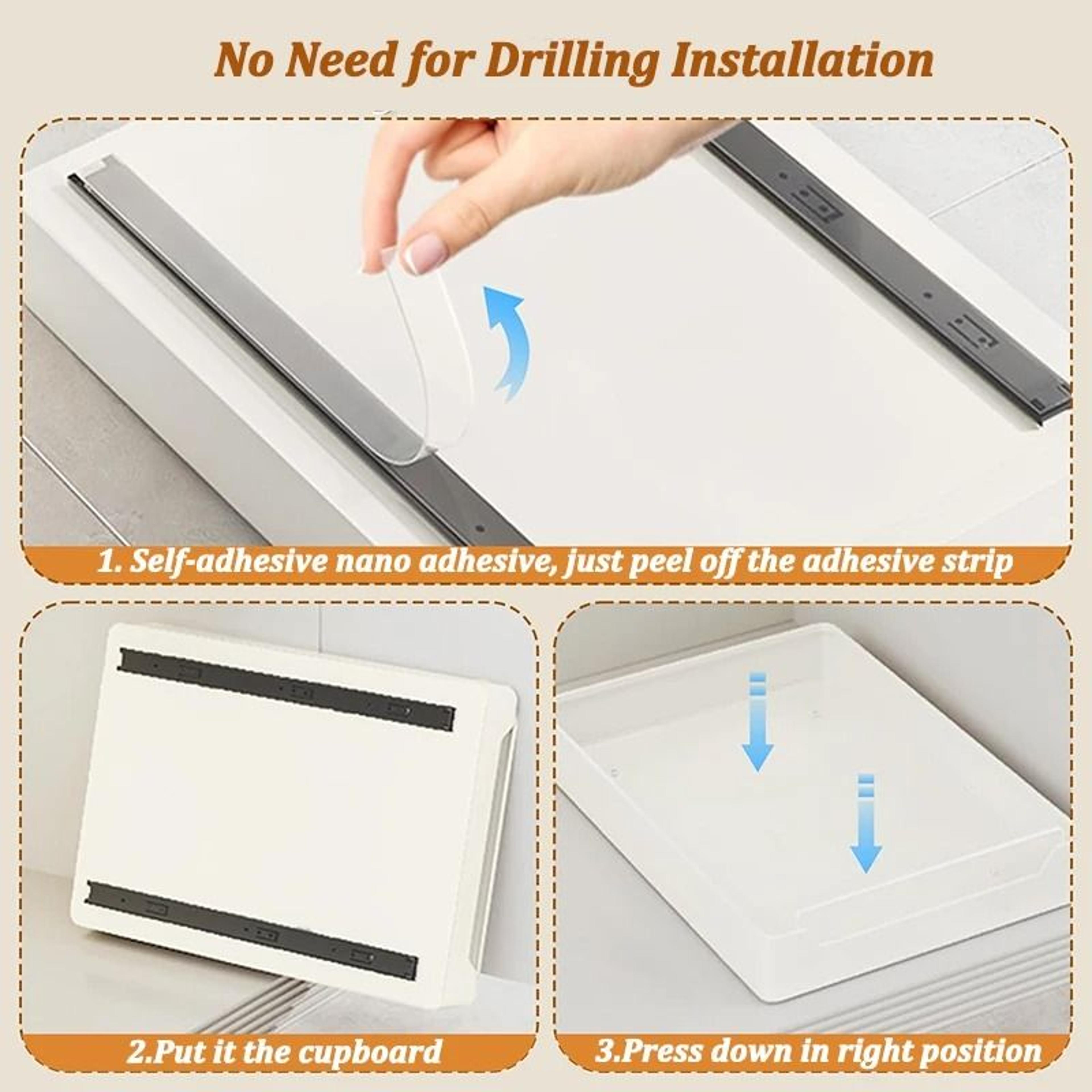 HeavyDuty PullOut Cabinet Organizer Drawer With Quiet Damping Sliding Rails 3