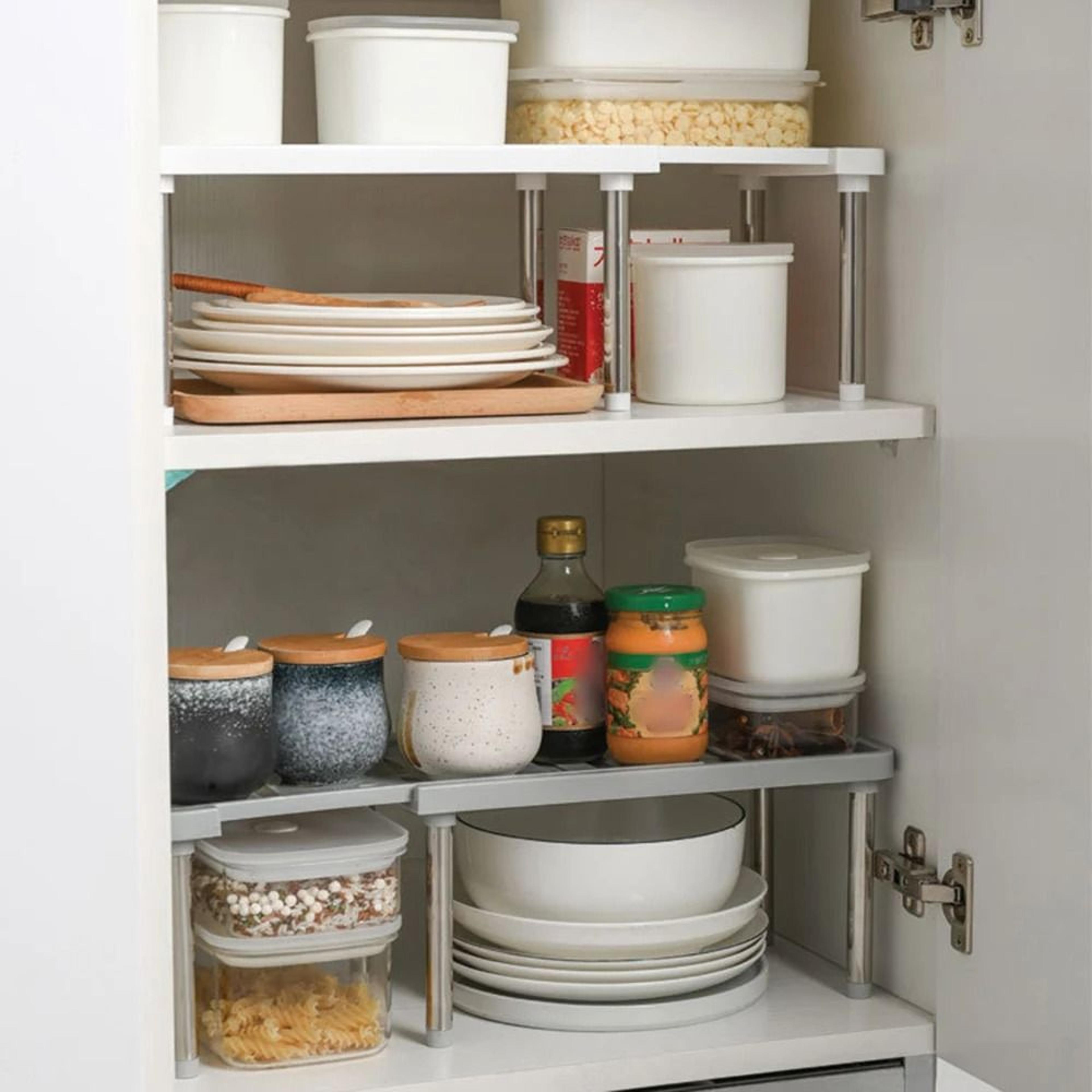 Retractable Kitchen Cabinet Storage Rack  Expandable Spice Bottle Organizer 1