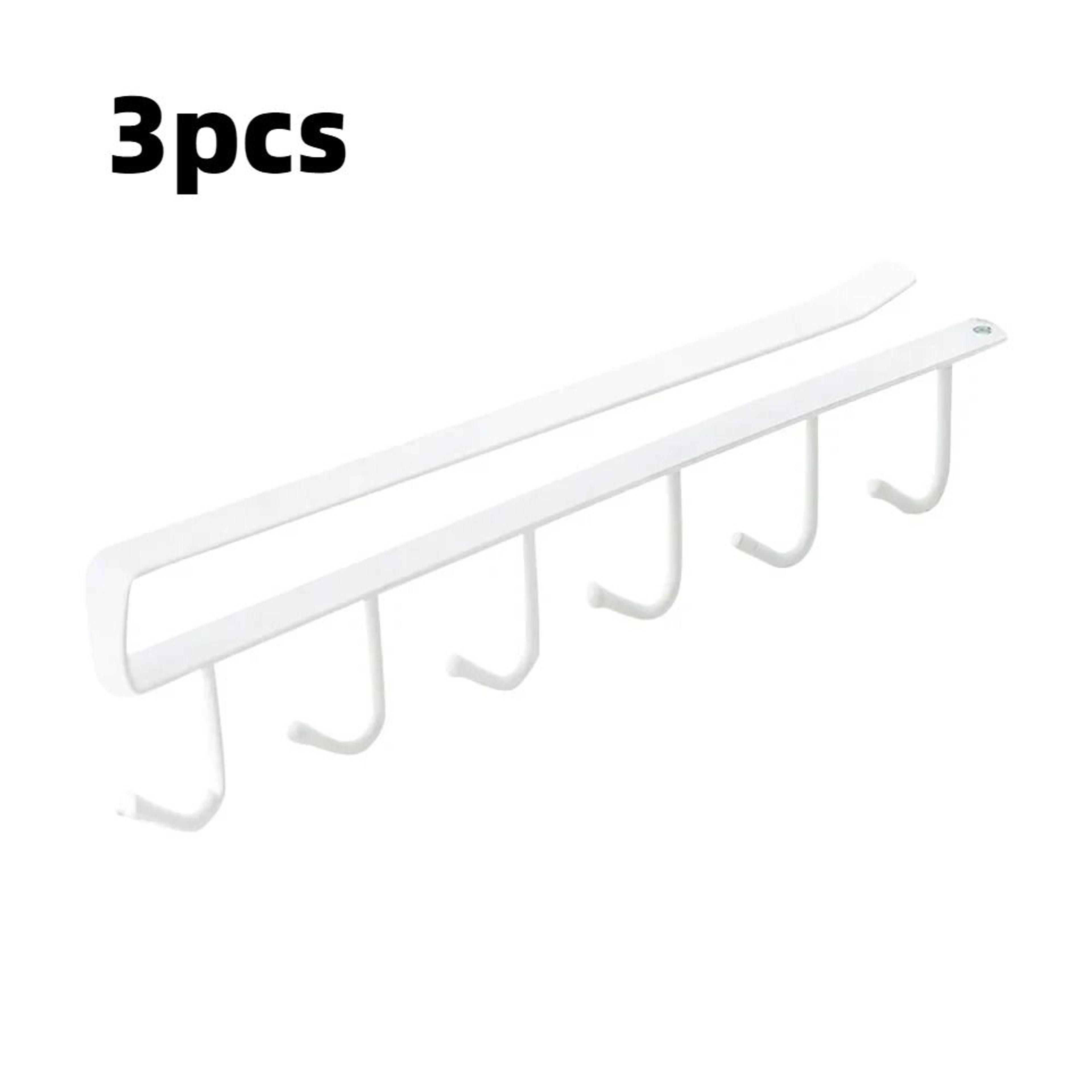 UnderCabinet 6Hook Coffee Cup Mug Holder  SlideOn Kitchen Storage Rack  Hanger 11