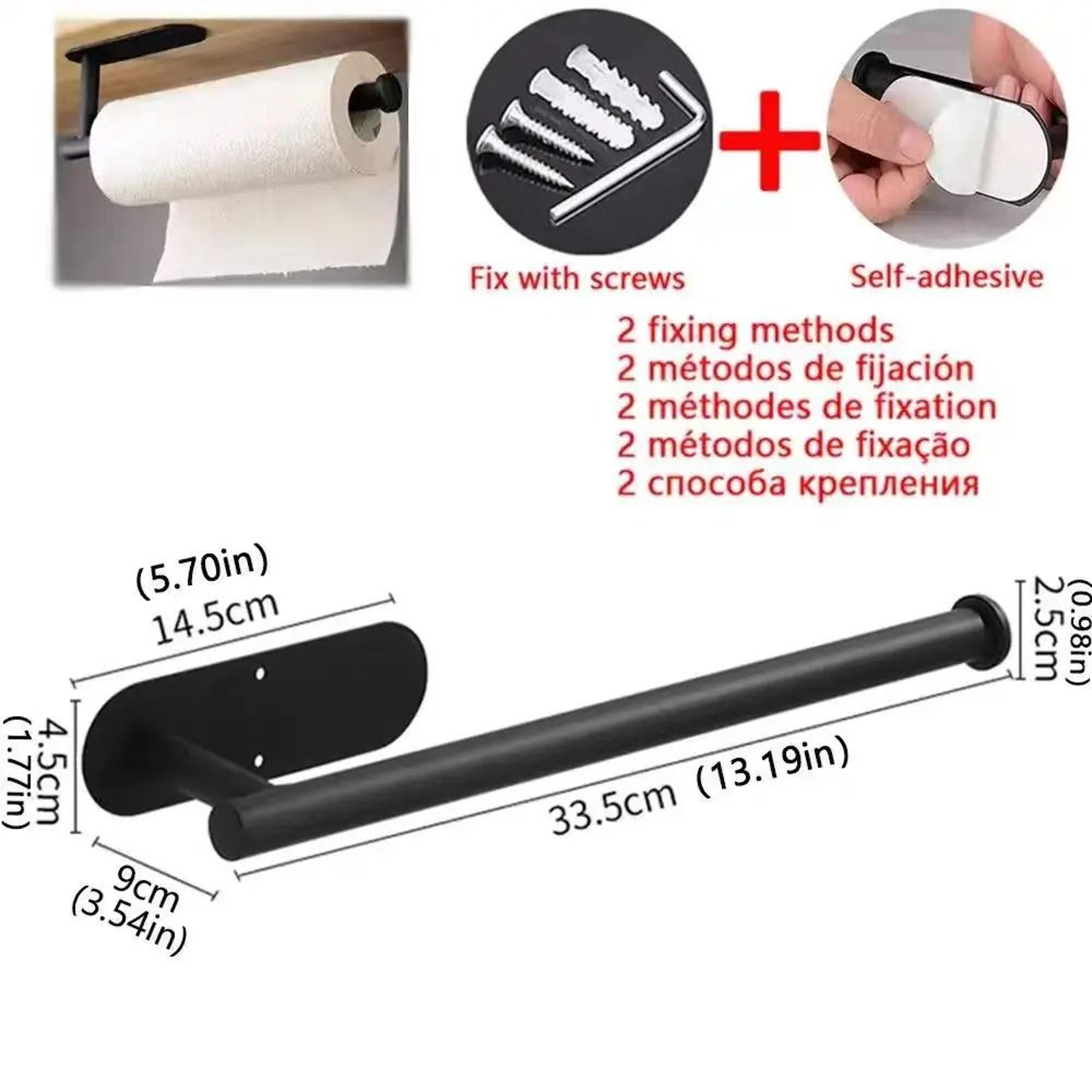 Adhesive Kitchen Paper Towel Holder  UnderCabinet Wall Mount Toilet Roll Tissue Hanger 6