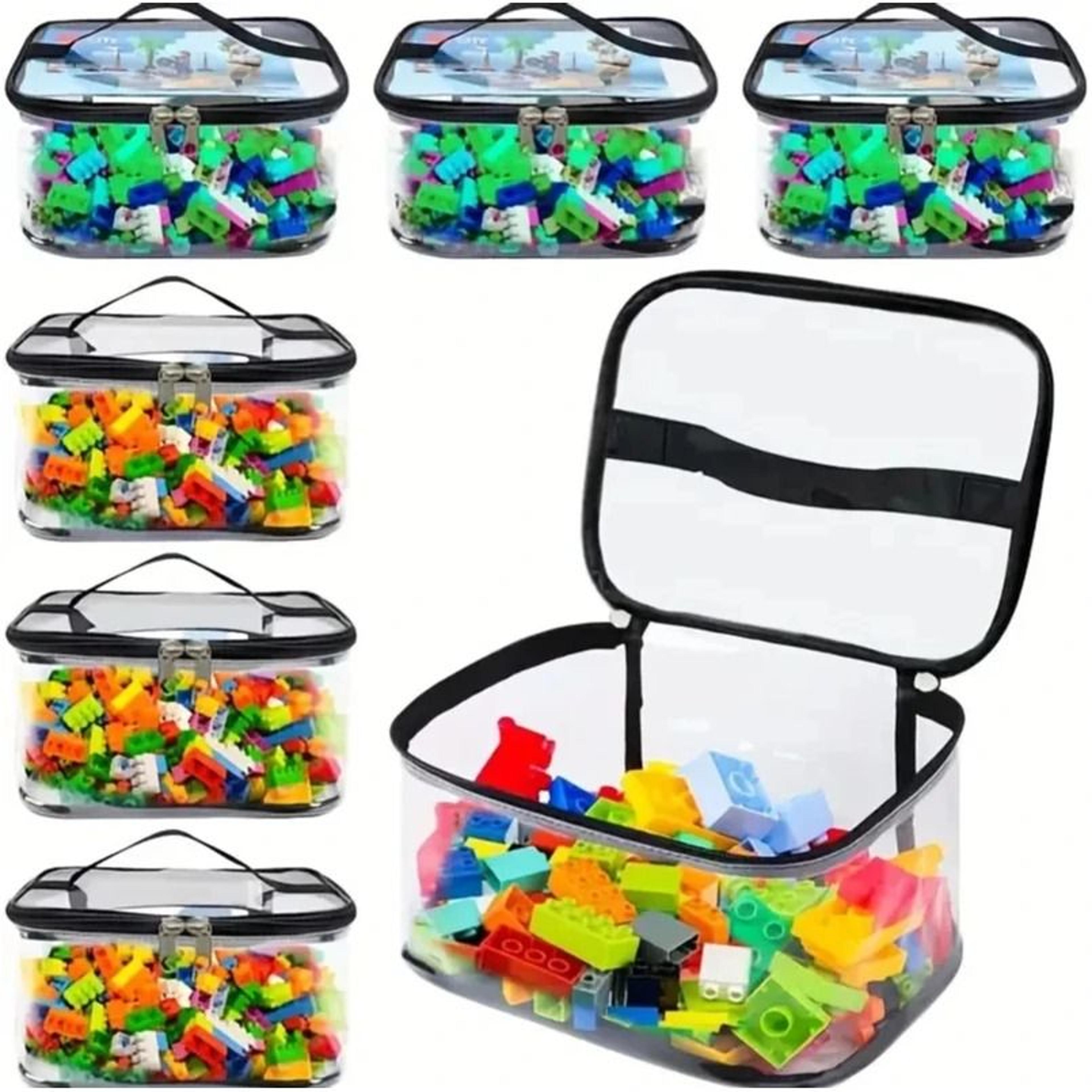 Transparent Mesh Zipper Toy Storage Bag  Large Capacity Puzzle Block  Board Game Organizer 0