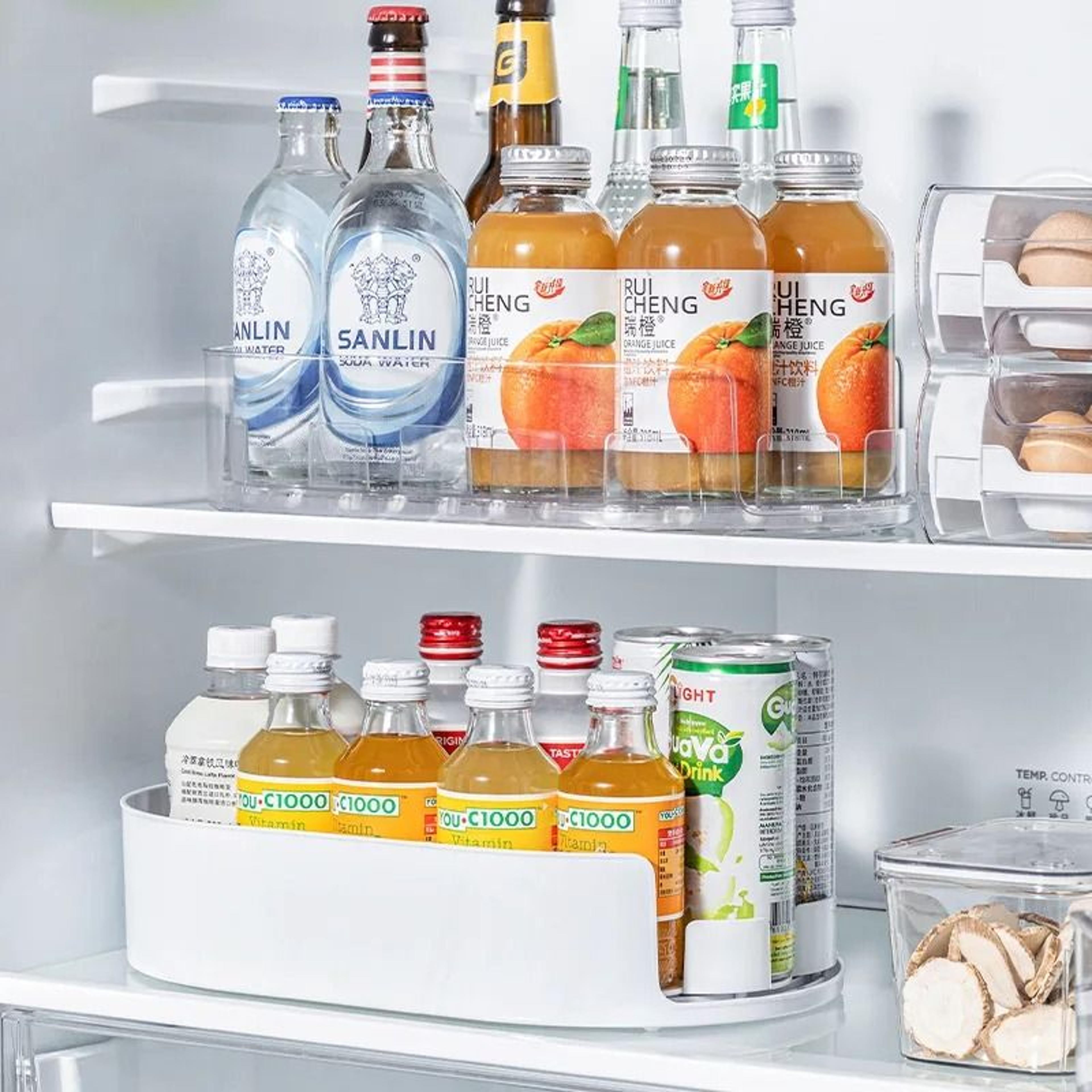 360Degree Rotating Refrigerator Storage Box  Multifunctional Lazy Susan Spice  Drink Organizer 3