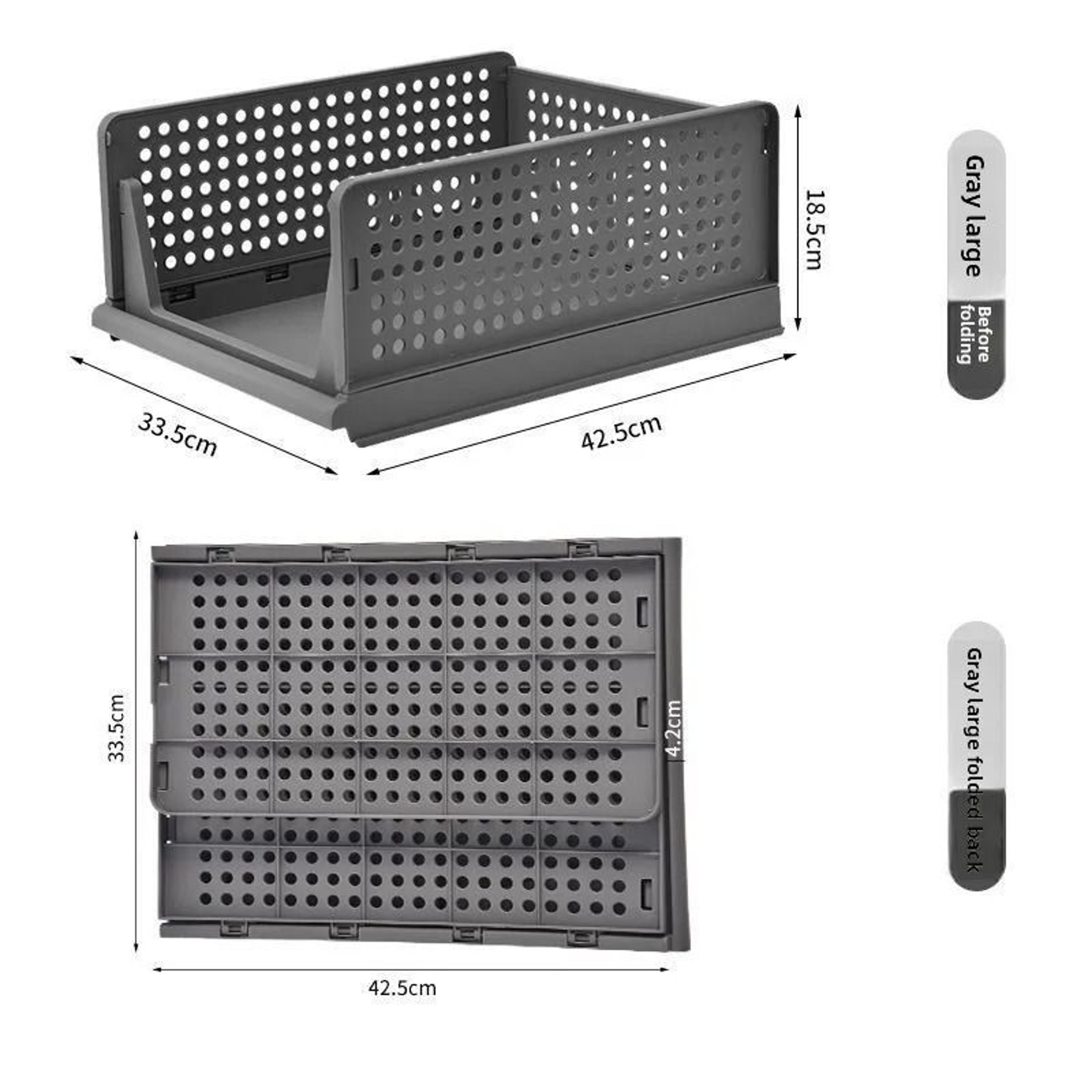 Stackable Wardrobe Storage Baskets  Multifunctional Foldable Closet Organizer Rack 11